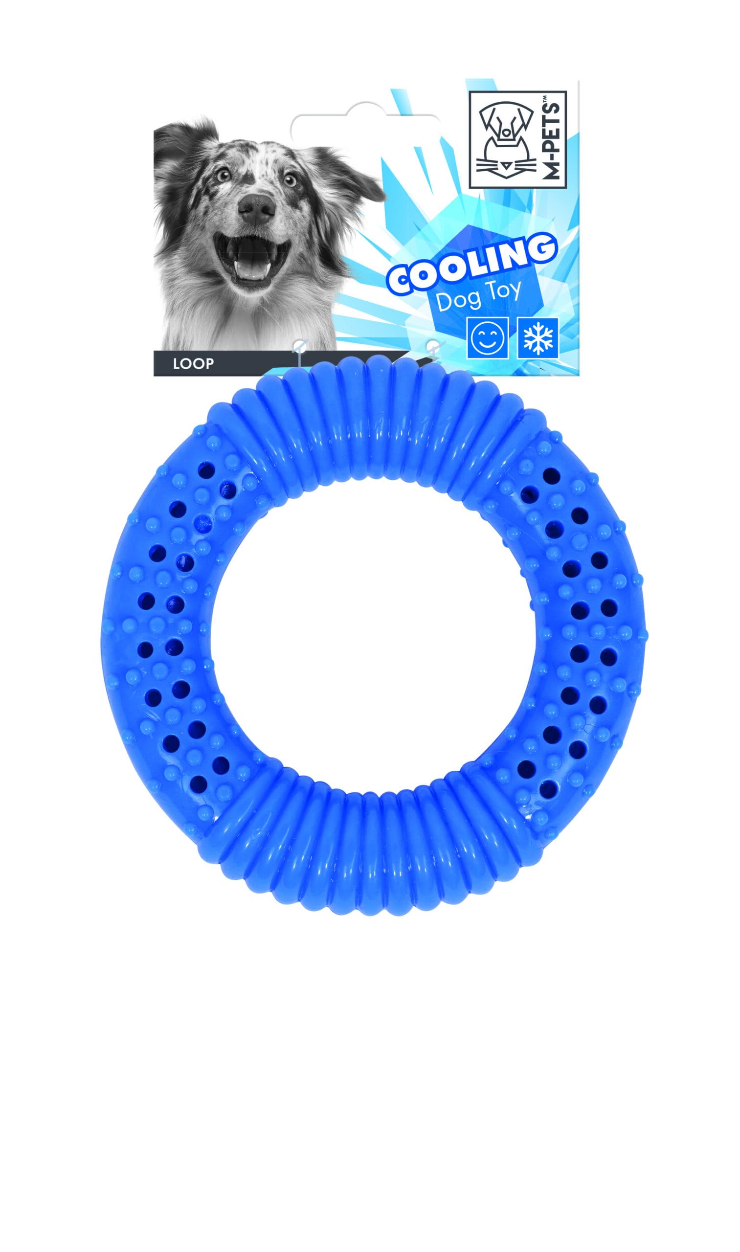 MPets Loop Cooling Dog Chew Toy, Fill With Cold Water For LongLasting Hydration, Freeze It, Soothes Teething, Sore Gums, For F