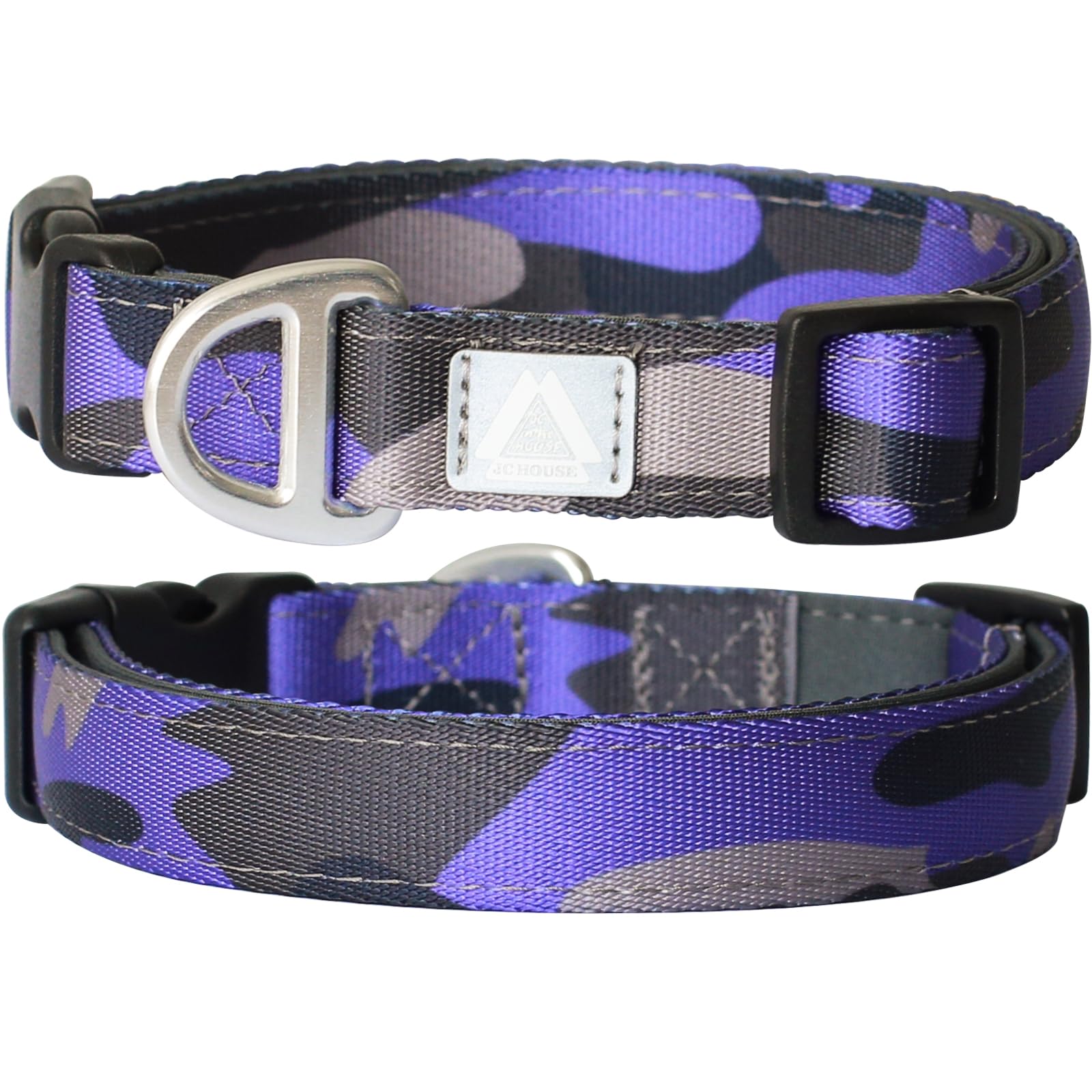 Jc House Soft Padded Dog Collar, Neck 12-20, Adjustable Heavy Duty Collar With 3M Reflective Logo For Medium, Large Dogs, Camo P