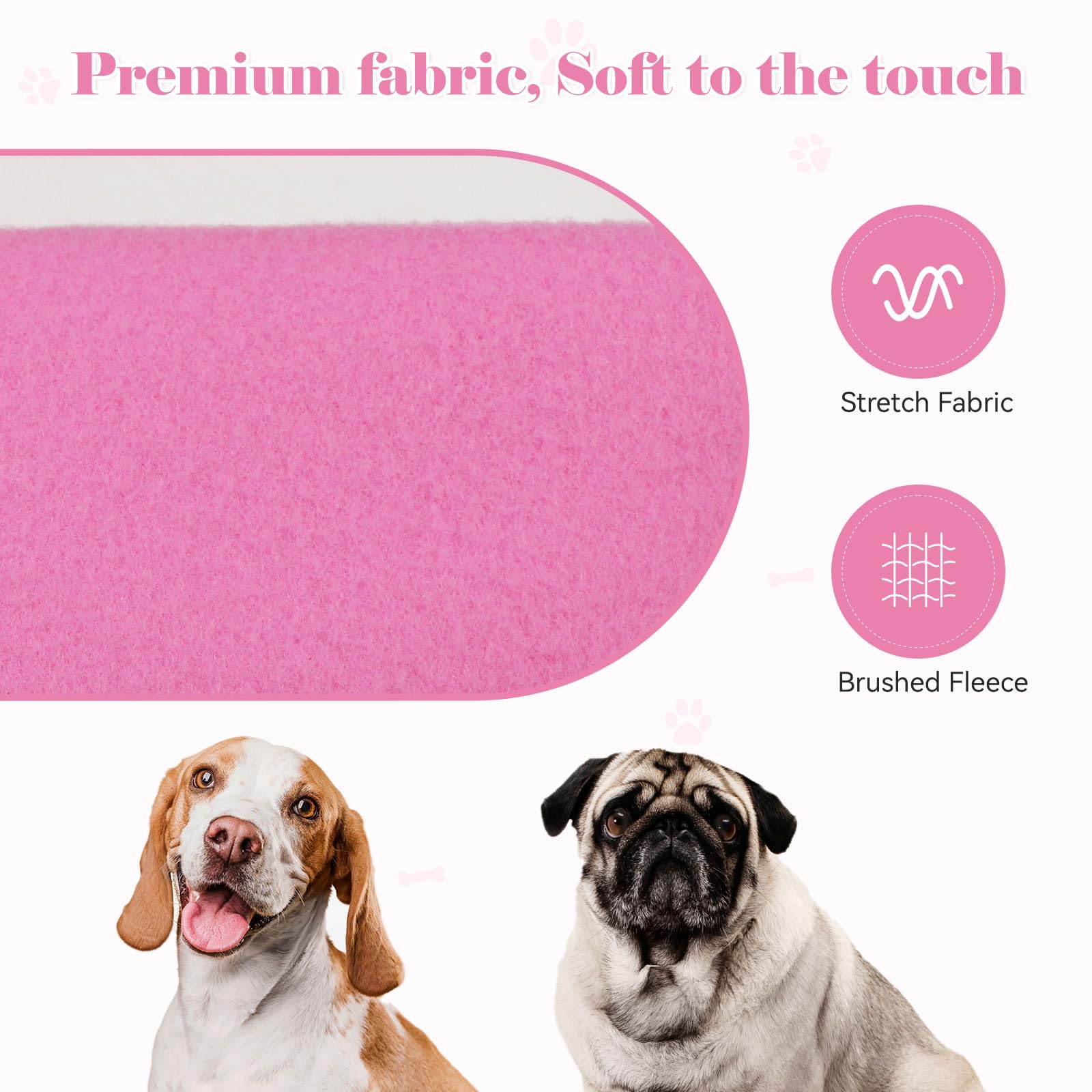 QDYU Dog Hoodie Dog Sweaters for Small Dogs Dog Sweater Solid Soft Brushed Fleece Dog Clothes Dog Hoodie Sweatshirt with Pocket(