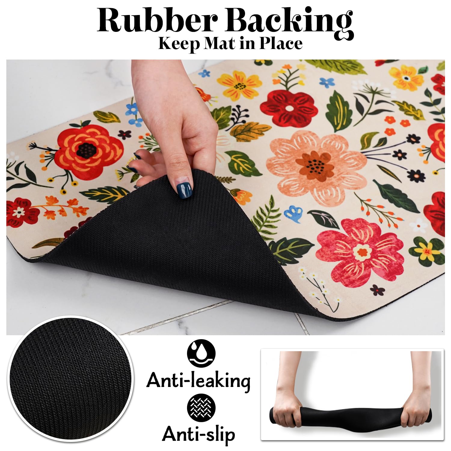 Cuslnox Dog Food Mats for Floors, Absorbent Quick Dry Pet Cat Food Mat, Dog Bowl Mats for Food and Water Dispenser Mat, Eco-Frie