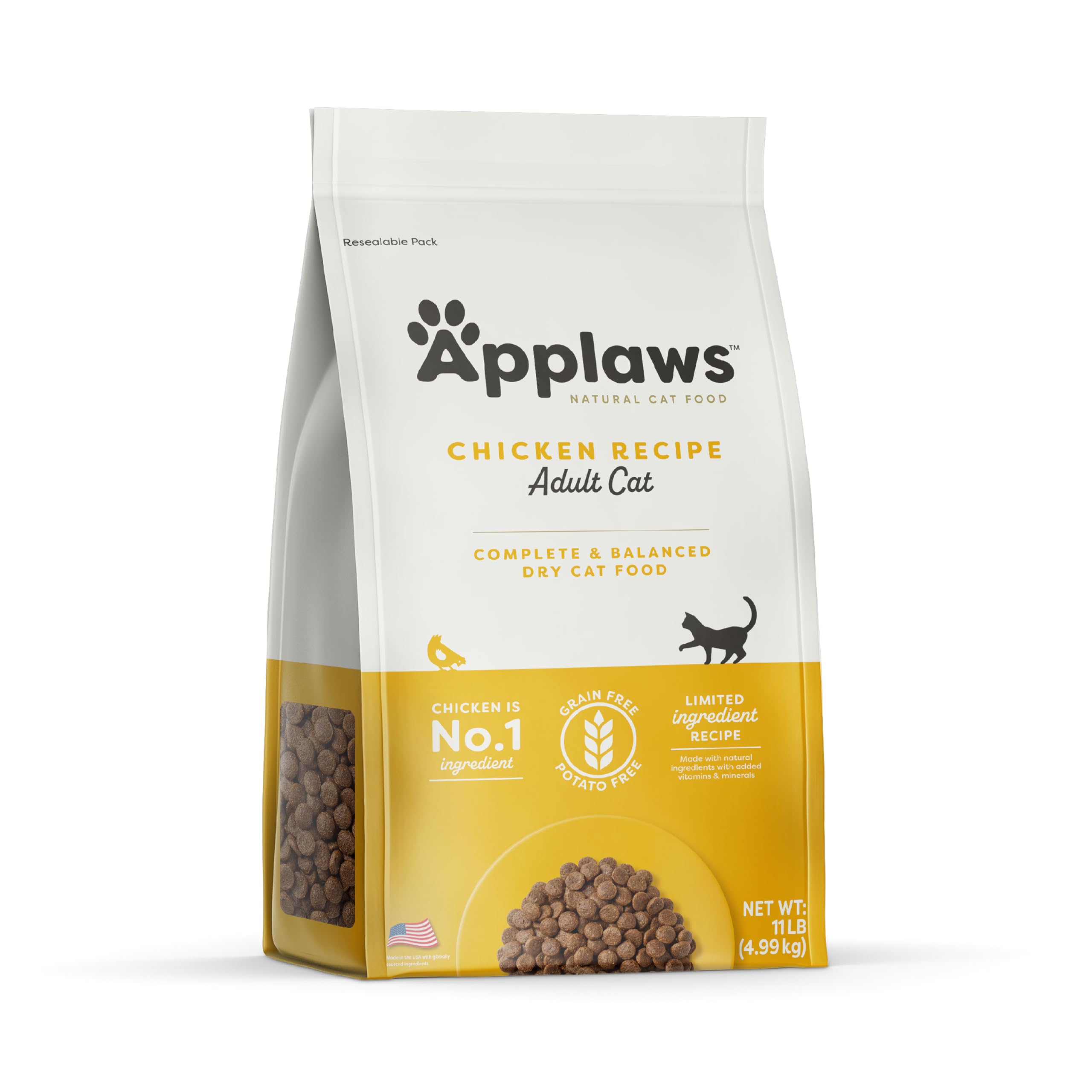 Applaws Complete Dry Cat Food, Grain-Free, Limited Ingredient with Added Vitamins & Minerals, Protein, Supports Digestion, Chick