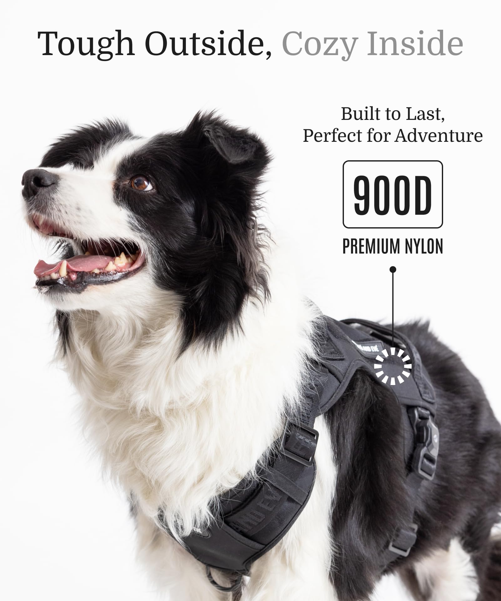 2025 New Edition, Fei & Eve Magease Dog Harness - 3-Second Magnetic Buckles | 3-Point No-Pull Control | Heavy-Duty 900D Nylon |