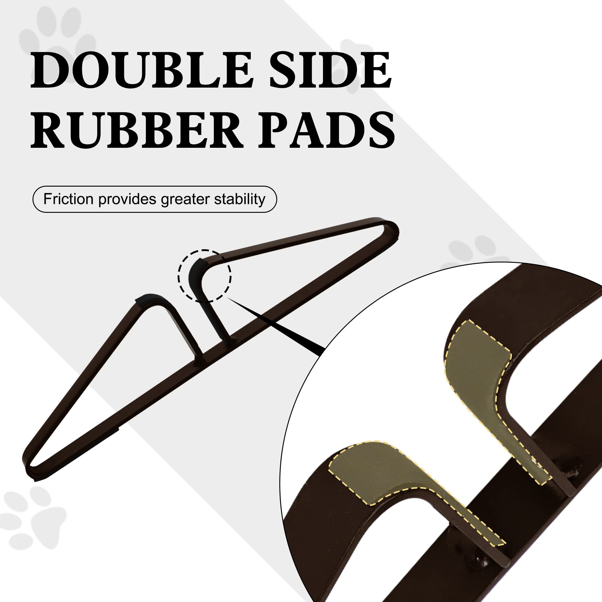 PUPETPO Freestanding Pet Gate Metal Support Feet, Triangle Support Feet Set of 2 for Extra Wide Foldable Pet Gate, Easy to Insta