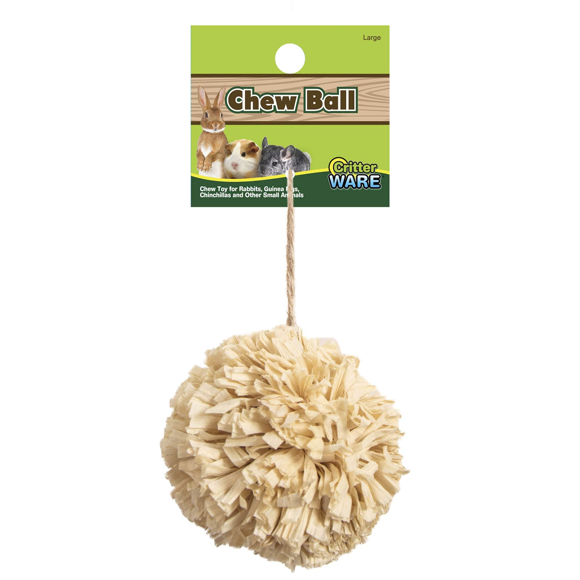 Ware Manufacturing Natural Corn Leaf Ball Toy For Small Pets, Large