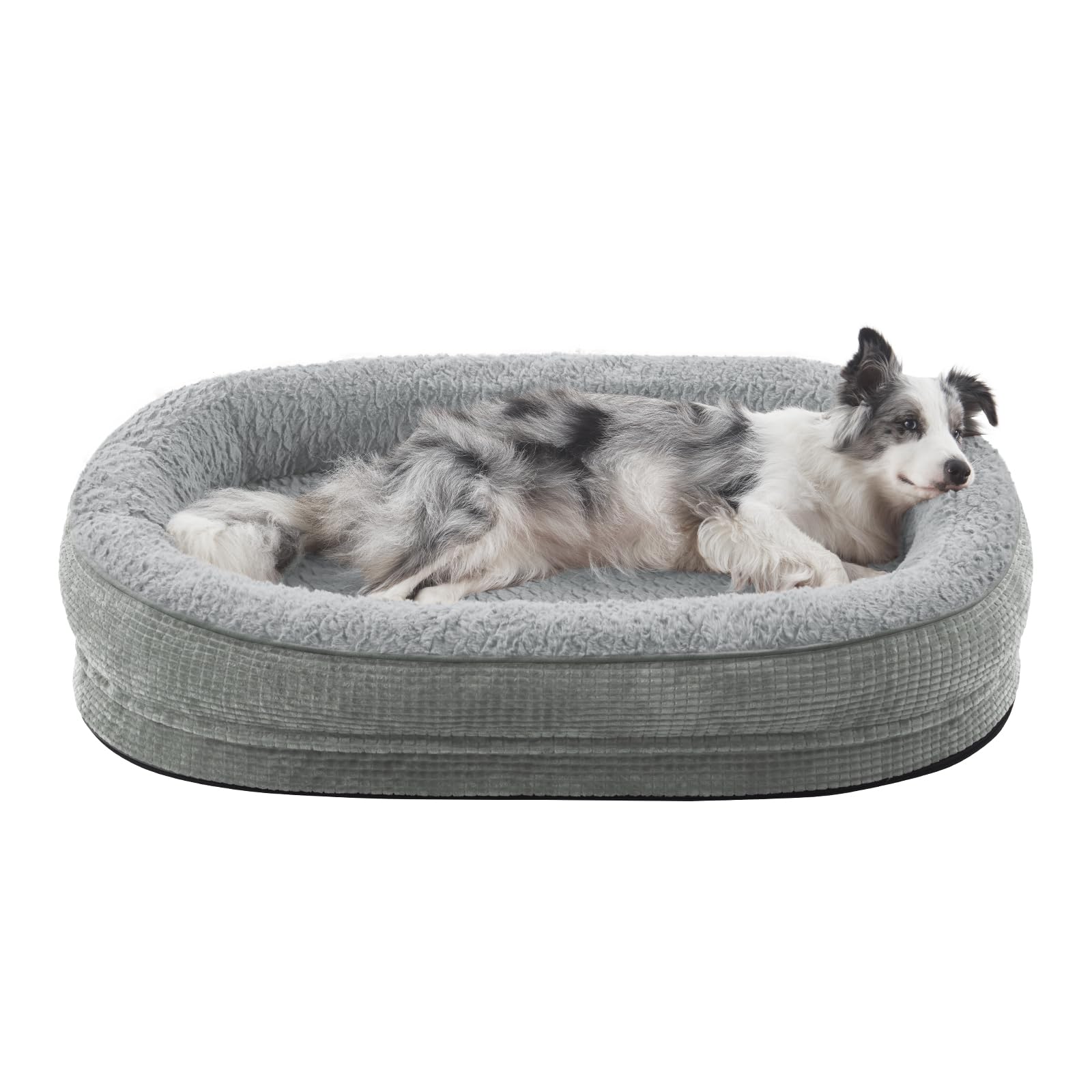 JOEJOY Orthopedic Dog Beds Large Sized Dog, Egg-Crate Memory Foam Pet Couch Bed with Bolster Sides, Waterproof Lining, Removable
