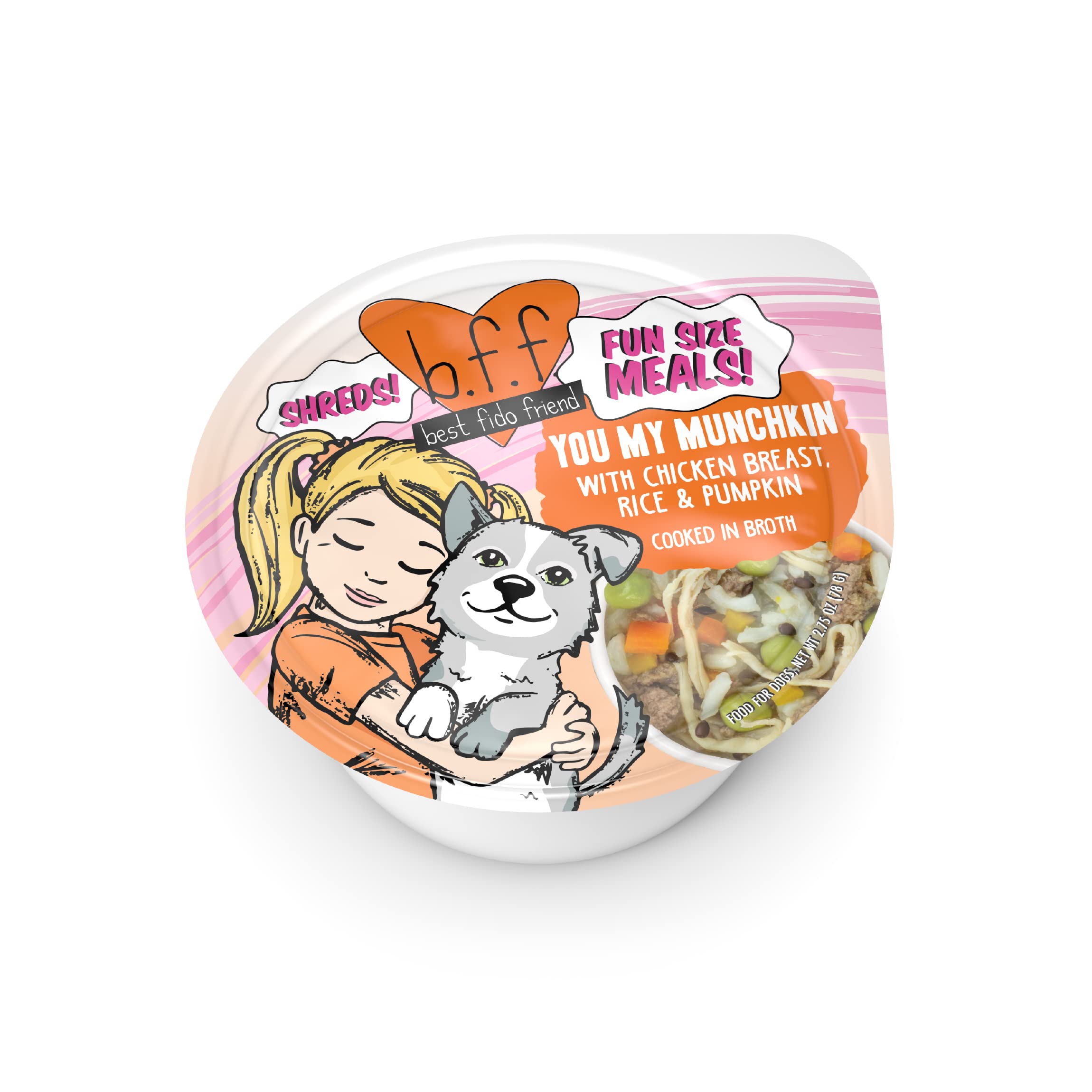 Weruva Best Fido Friend Fun Size Meals for Dogs, You My Munchkin, 2.75oz Cup, Pack of 12