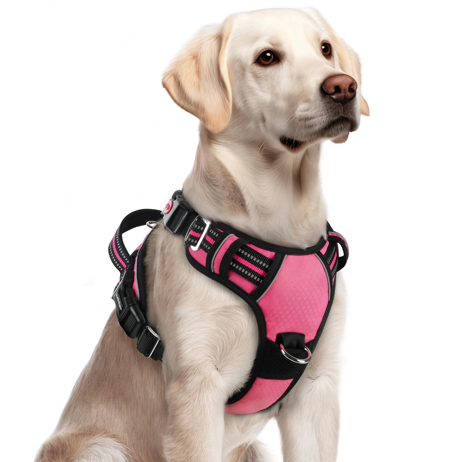 Rabbitgoo Dog Harness For Large Dogs, No Pull Pet Vest With 3 Buckles, Adjustable Soft Padded Pet Harness With Easy Control Hand