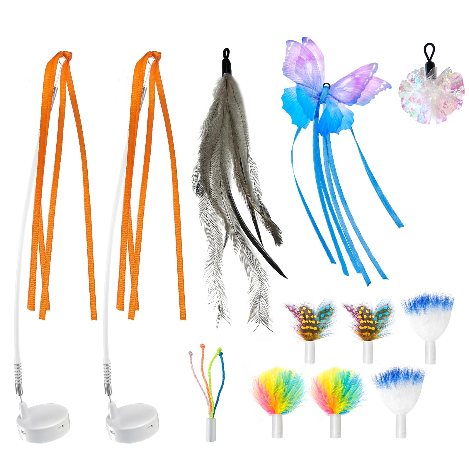 Orsda Interactive Cat Toys For Indoor Cats, Rechargeable Hide And Seek Cat Toy, Motion Cat Toys, Moving Ambush Feather (Y-Replac