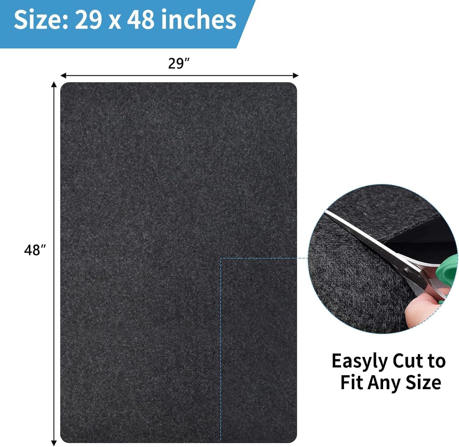 NYFITY Kennel Pad Dog Crate Mat Liner, Absorbs Urine, Waterproof, Non-Slip, Washable Puppy Pee Pad for Kennel Training - Under P