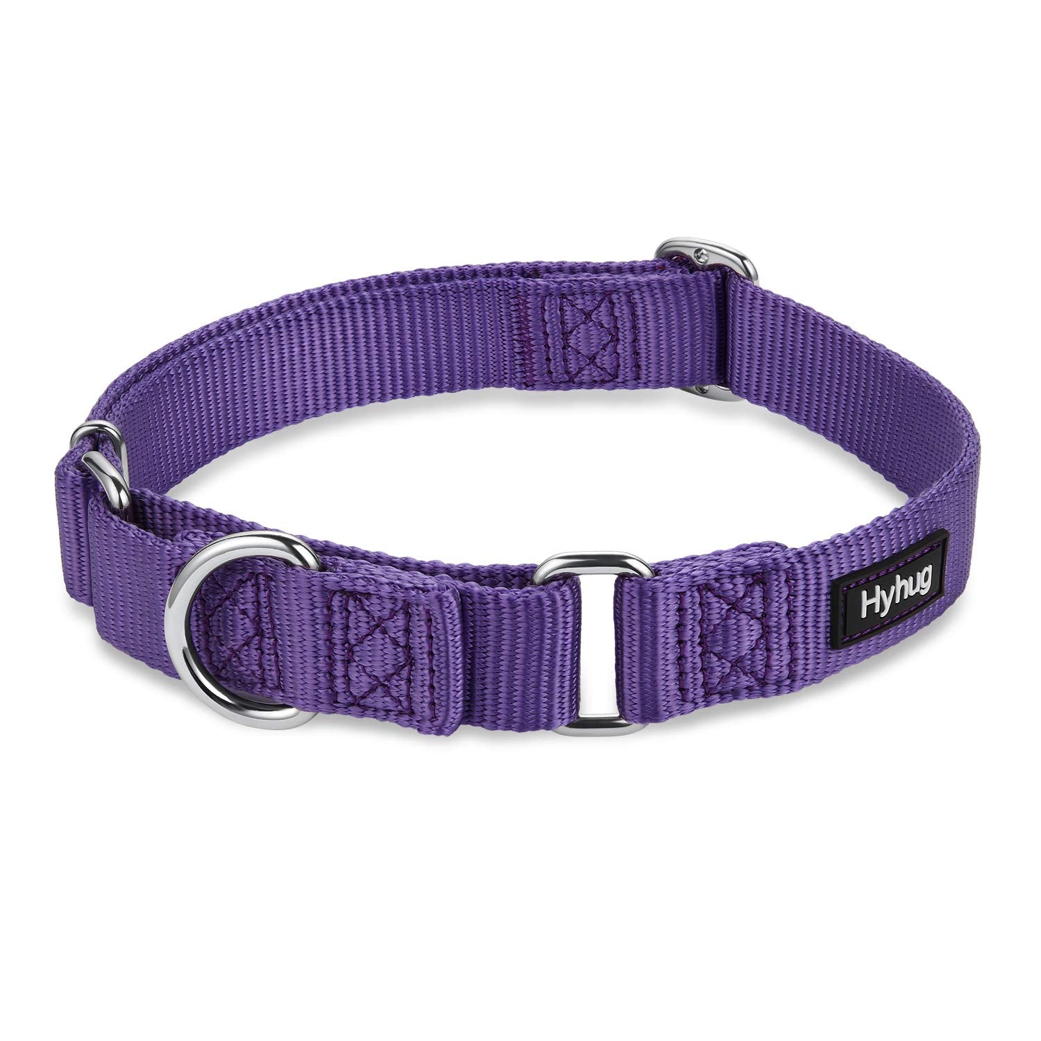 Hyhug Pets Premium Upgraded Heavy Duty Nylon Anti-Escape Martingale Collar for Boy and Girl Dogs Comfy and Safe - Daily Use Walk