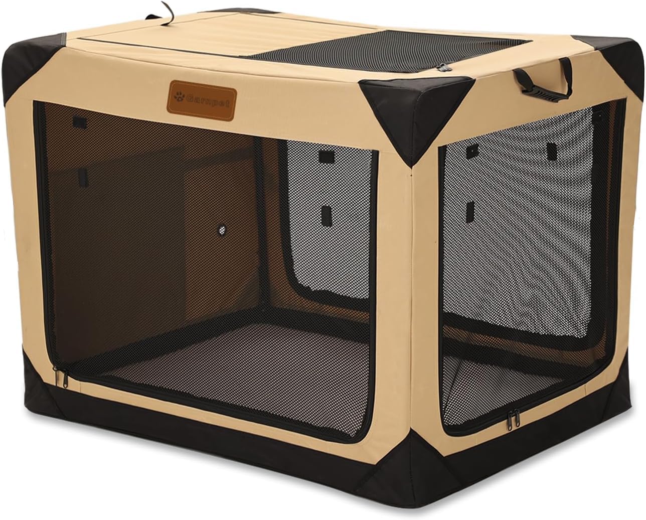Garnpet Soft Dog Crate For Extra Large Dogs, 4-Door Foldable Collapsible Dog Crate With Soft Sides, Indoor & Outdoor Travel Dog 