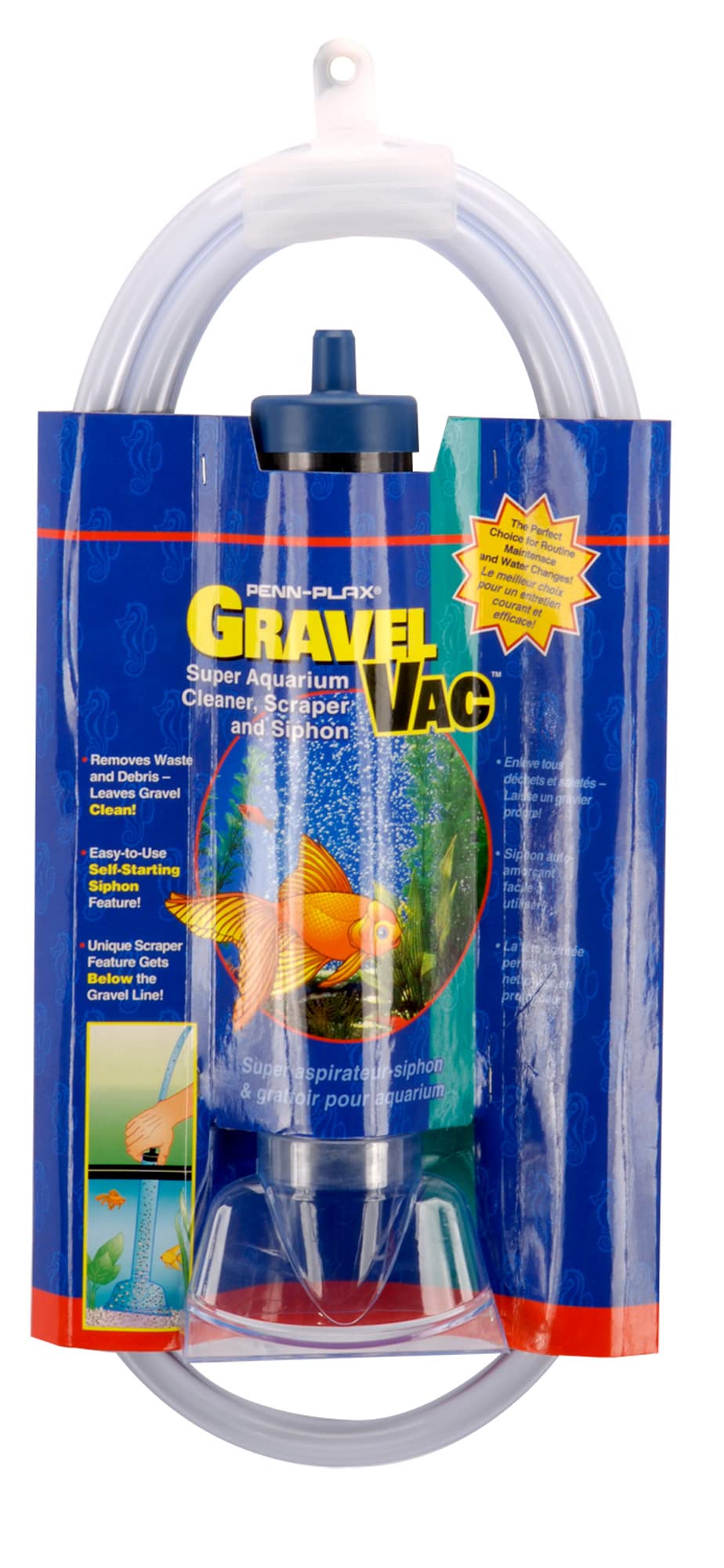 Penn-Plax Gravel Vacuum For Aquariums | Make Cleaning And Tank Maintenance Quicker And Easier (Gv10) 10'