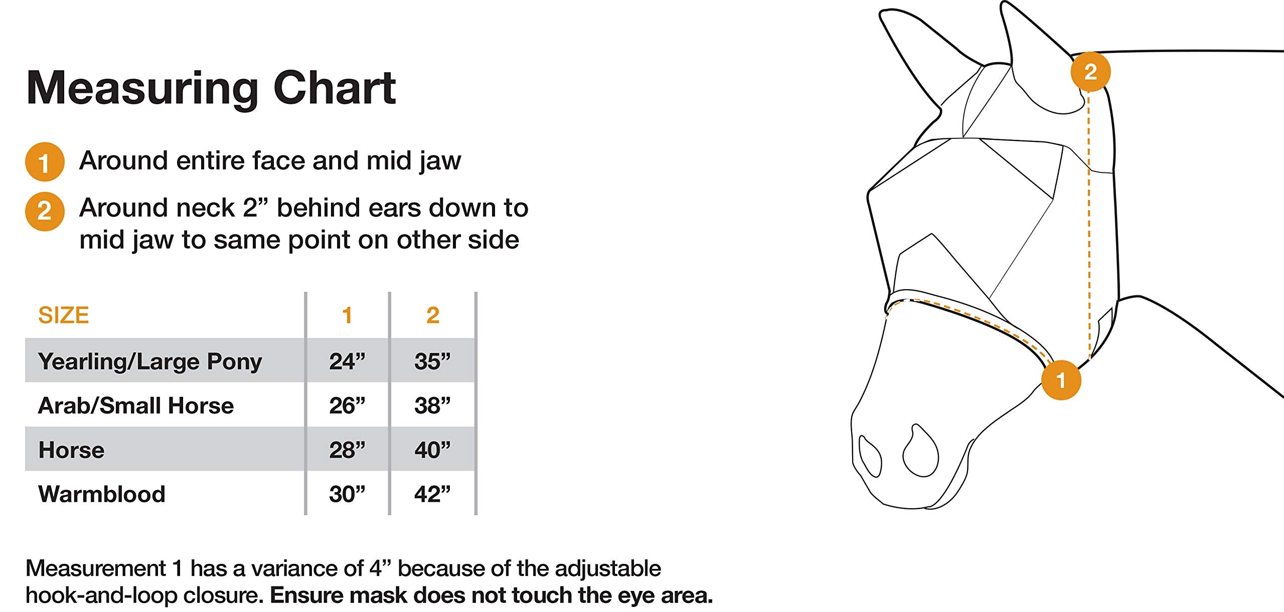 Cashel Economy Horse Fly Mask, Gold, Arabian