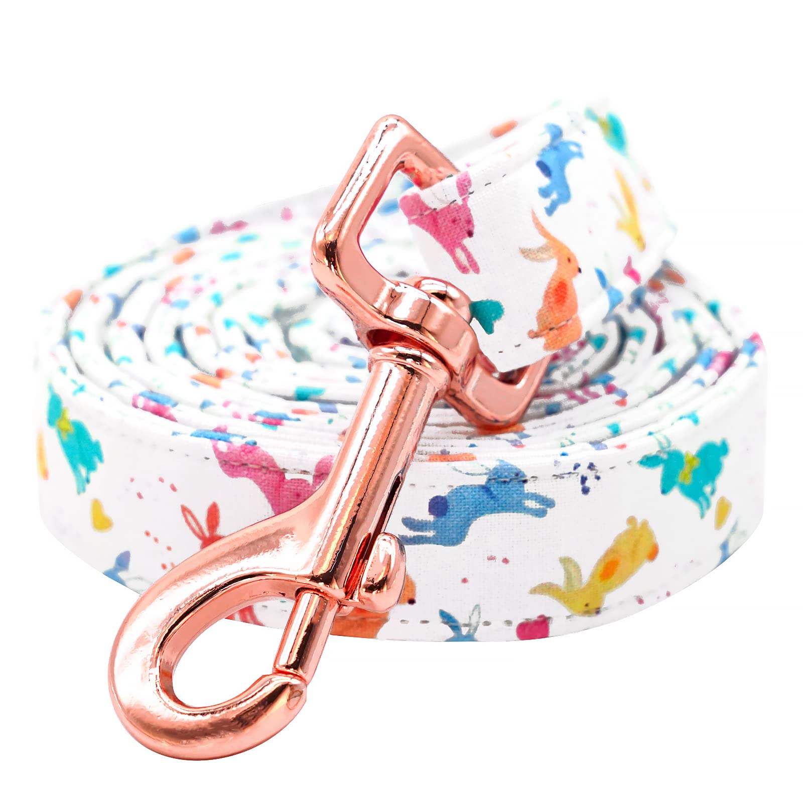 Lionheart Glory Easter Strong Dog Leash, Rabbit Print Durable Dog Leashes With Soft Handle For Walking Training Medium Male Or F