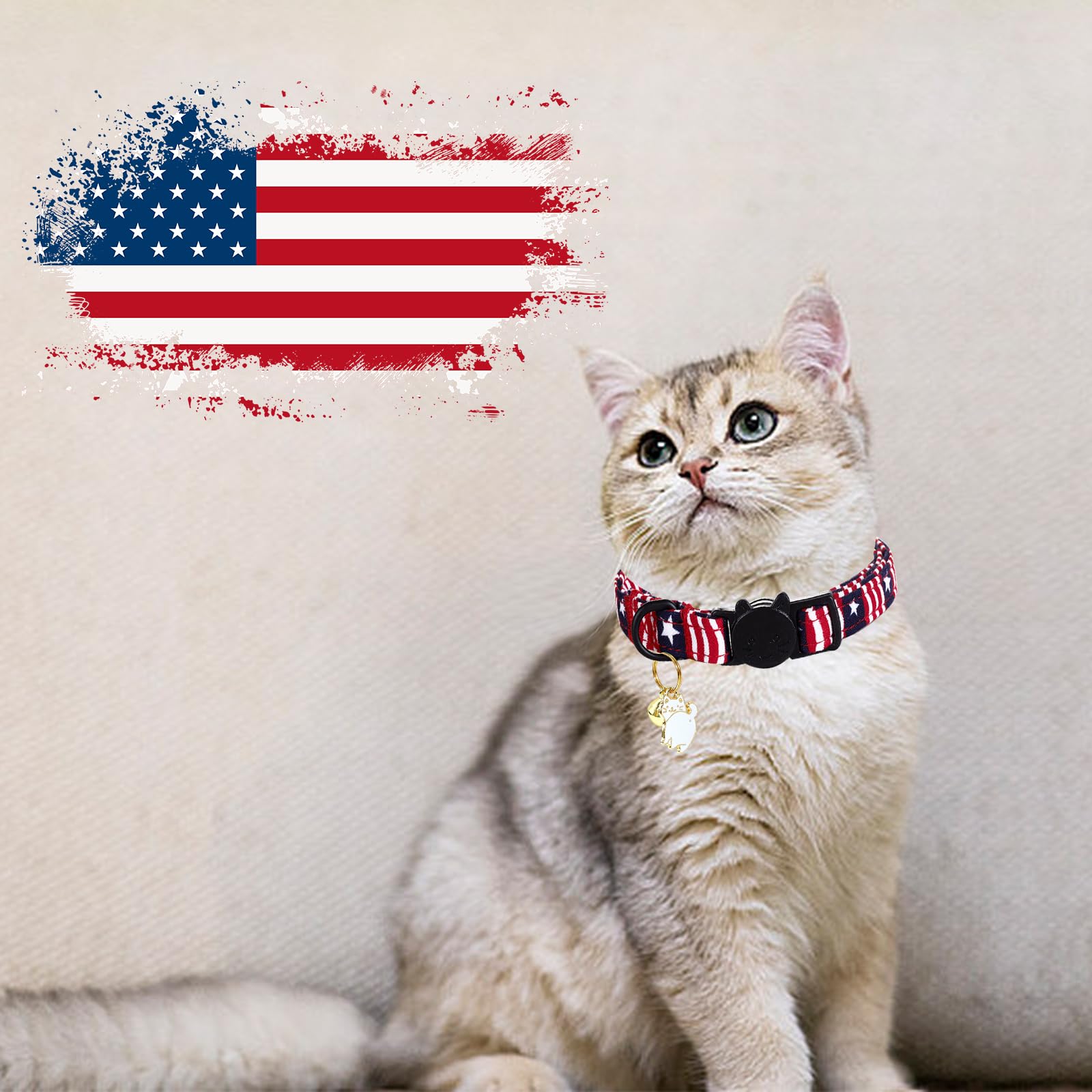 Lionheart Glory St Patrick Cat Collar Breakaway With Bell & Pendant, 2 Pack Kitten Collar Pink Green Lucky Colver Cats Collar So