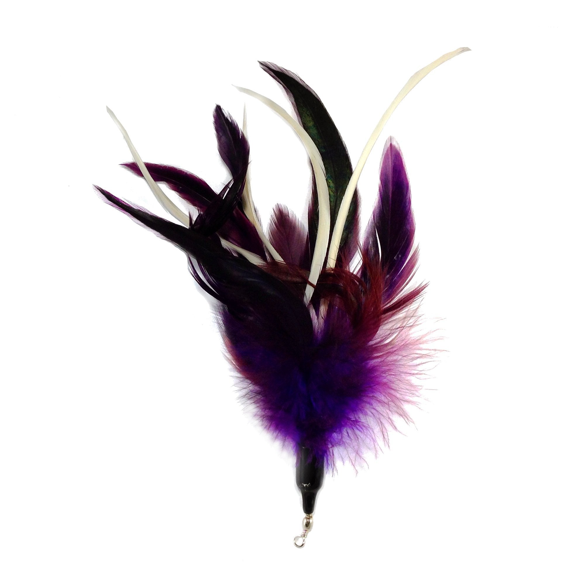 Pet Fit For Life - 6 Piece Kitten Toy Refill Pack - Replacement For Indoor Cat'S Interactive Wand And Catch Wand - Features 5 Assorted Feathers, 1 Furry Tail Attachments