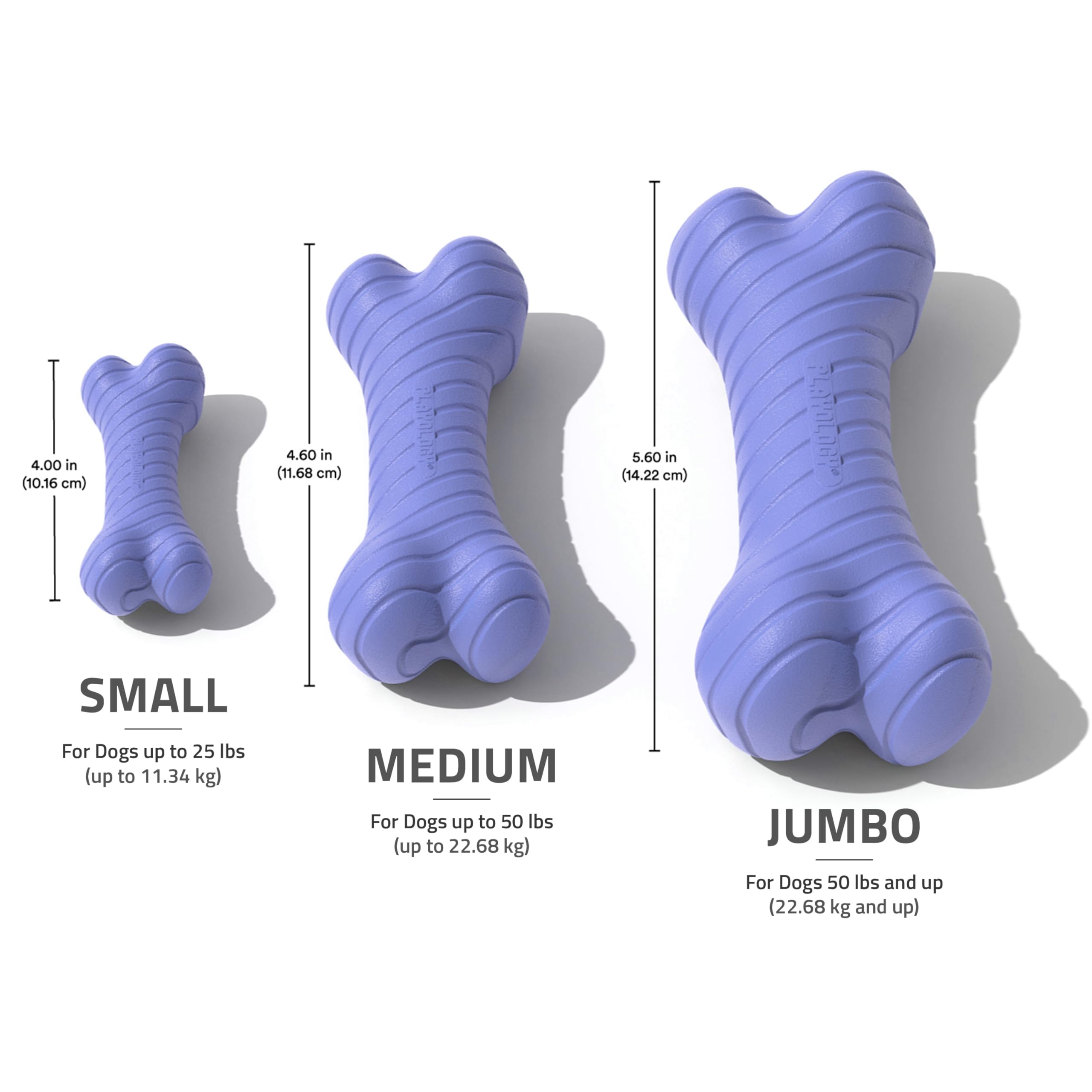 Playology Dog Toys | Dual Layer Bone Durable Chew Toy Bone for Dogs | Jumbo Blueberry Scented Toy - Easy to Clean and Made from