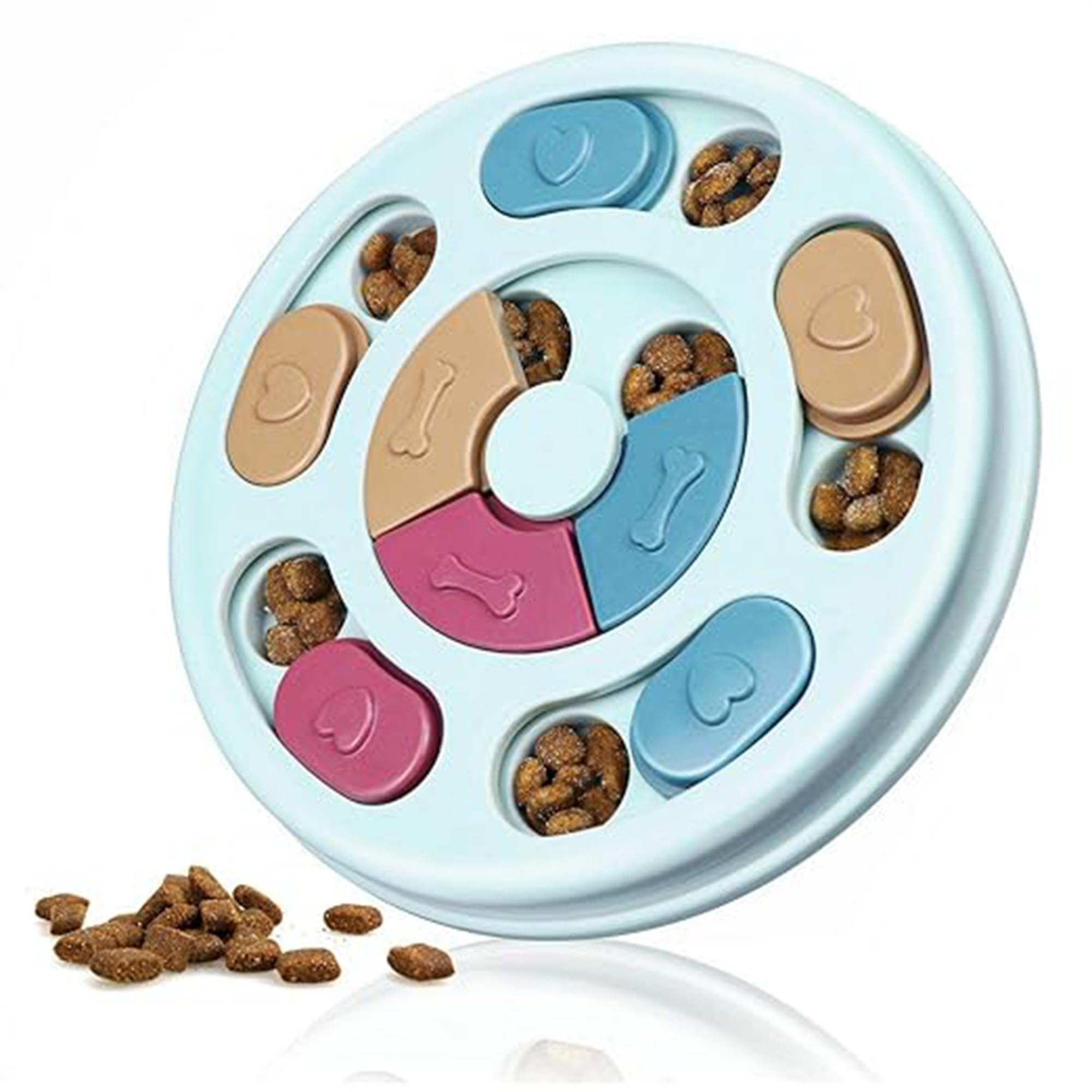 Buszbo Dog Puzzle Toy Interactive Treat Dispenser For Dogs & Cats | Slow Feeder Food Puzzle | Iq Training, Mental Stimulation & 