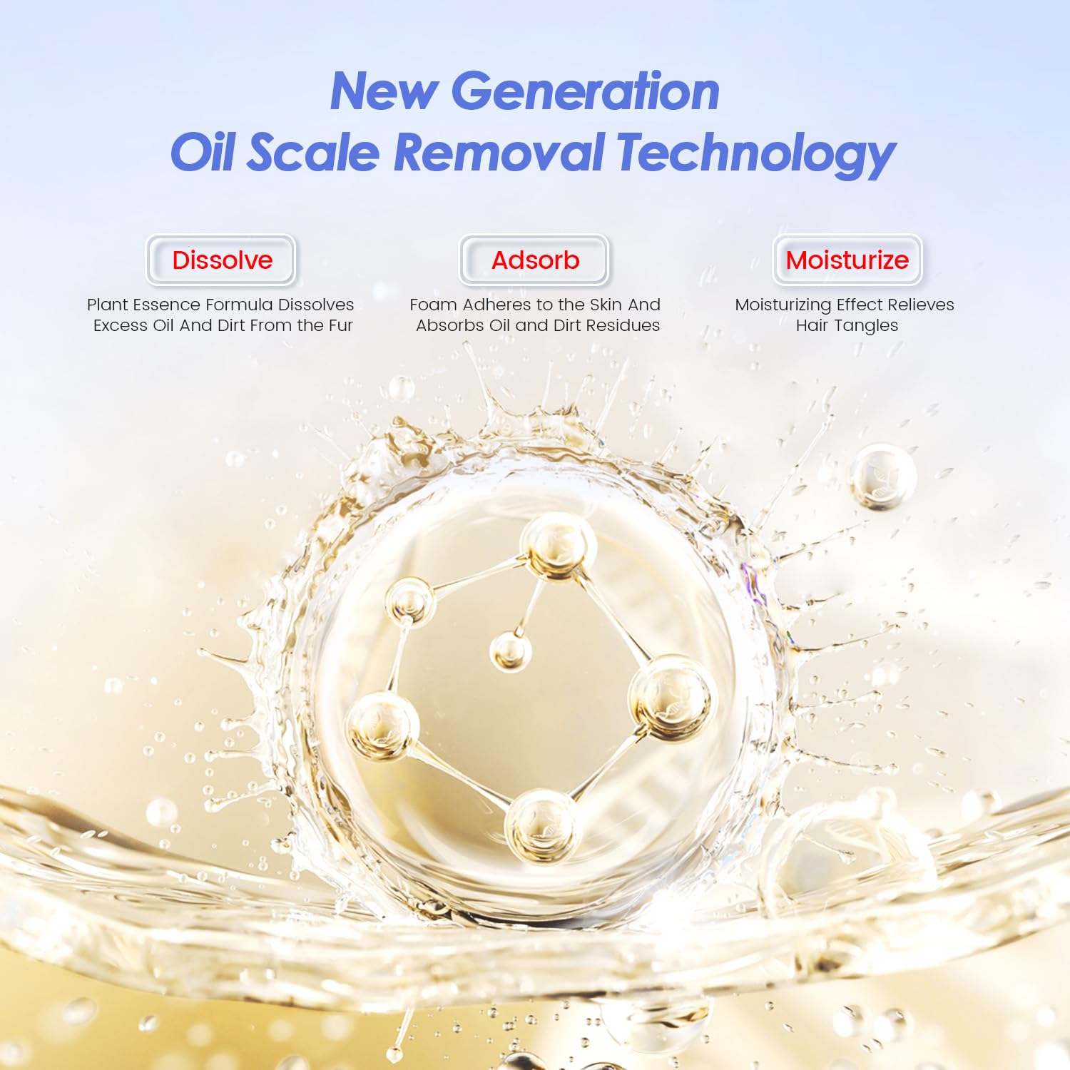 Cat Waterless Shampoo With Brush - No Rinse Formula For Quick Clean Between Baths, Hypoallergenic & Detangling, Reduce Itchy Ski