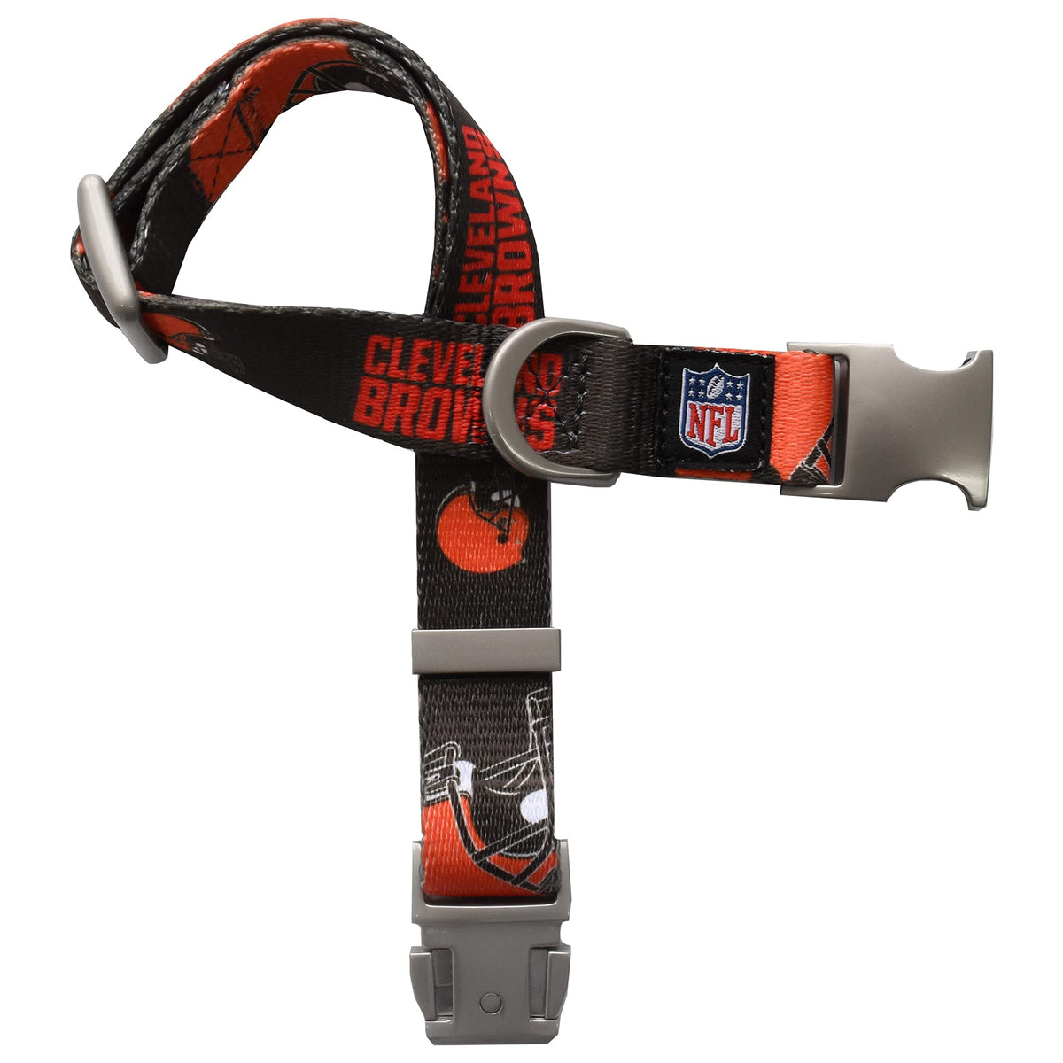 Littlearth Unisex-Adult Nfl Cleveland Browns Premium Pet Collar, Team Color, Small