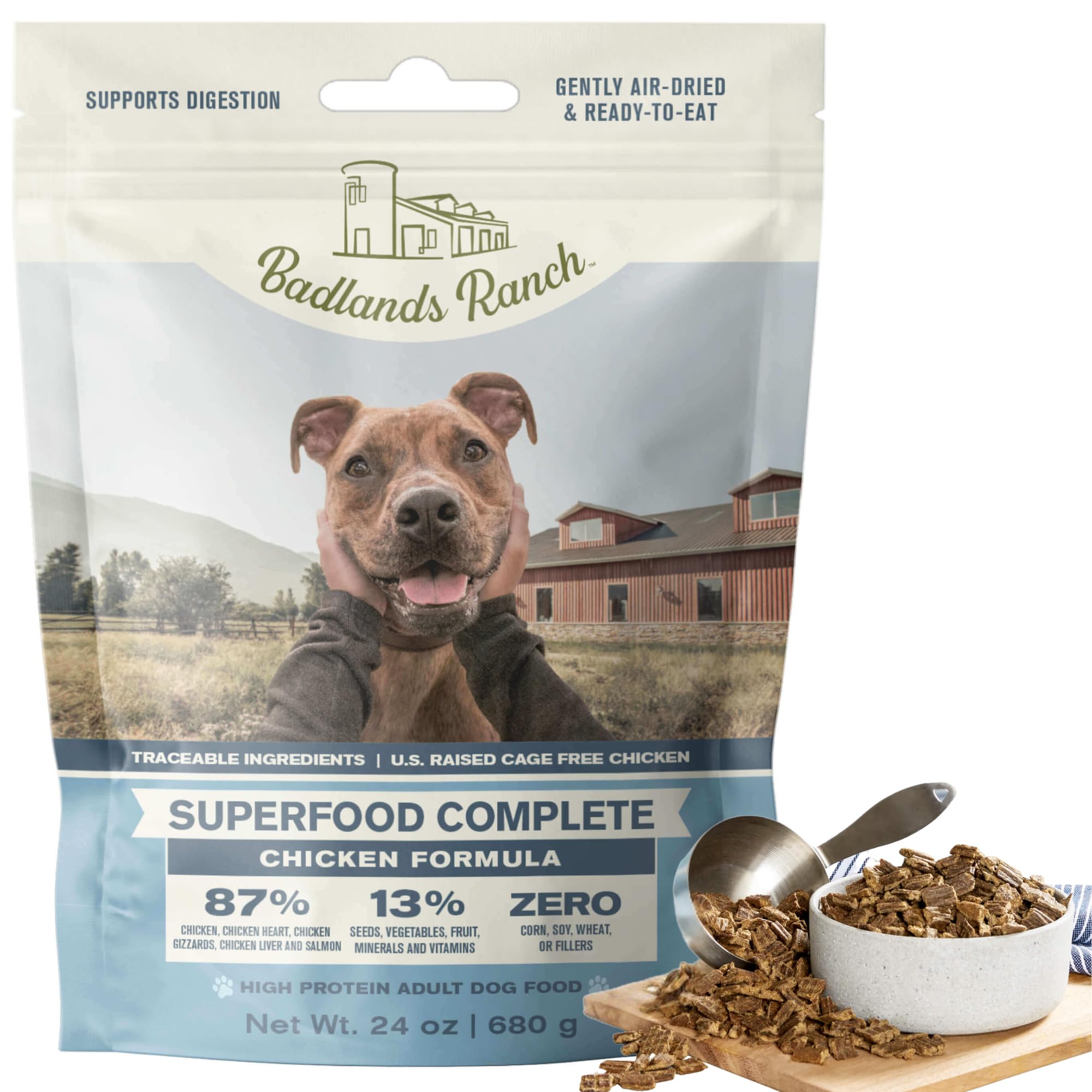 BADLANDS RANCH - Superfood Complete, Air-Dried Adult Dog Food - High Protein, Zero Fillers, Superfood Nutrition by Katherine Hei