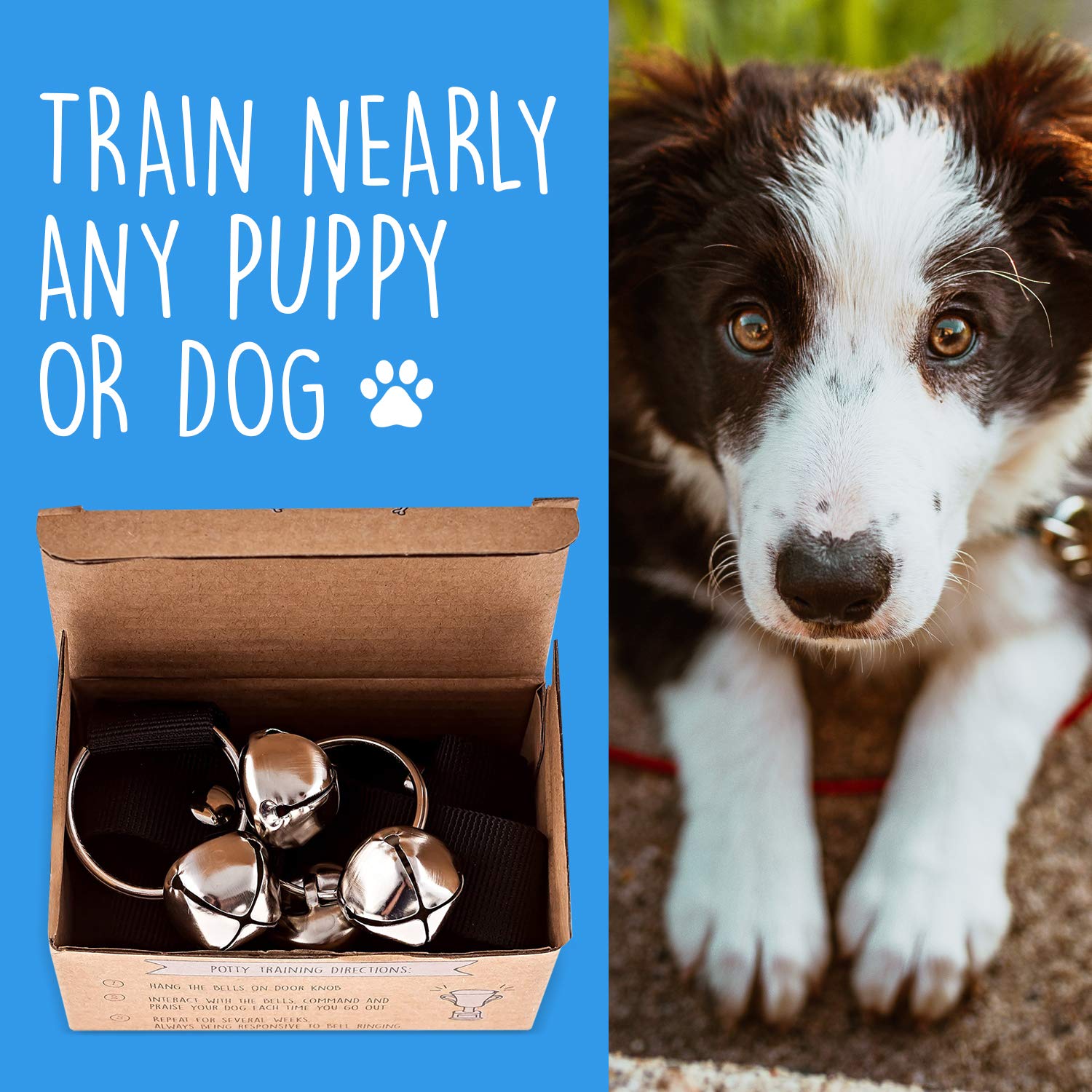 Impresa Dog Bells For Door Potty Training - Doggie Doorbell For Housetraining Your Doggy Or Housebreaking Your Puppy (Dog Training Bells/Potty Training Dog Bell)