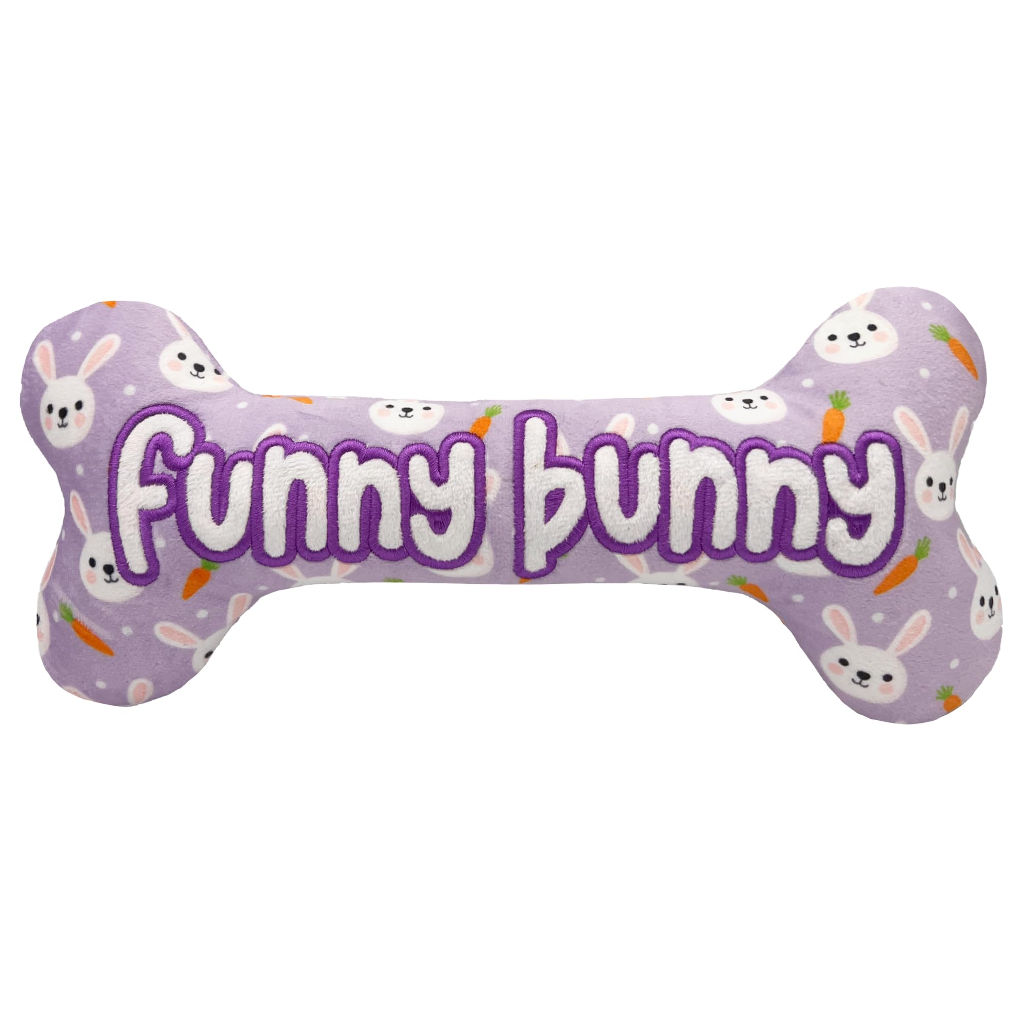 Huxley & Kent For Dogs - Funny Bunny Bone (Small) - Easter/Spring Funny Dog Toy - Power Plush Funny Dog Toy With Squeaker - Fun,
