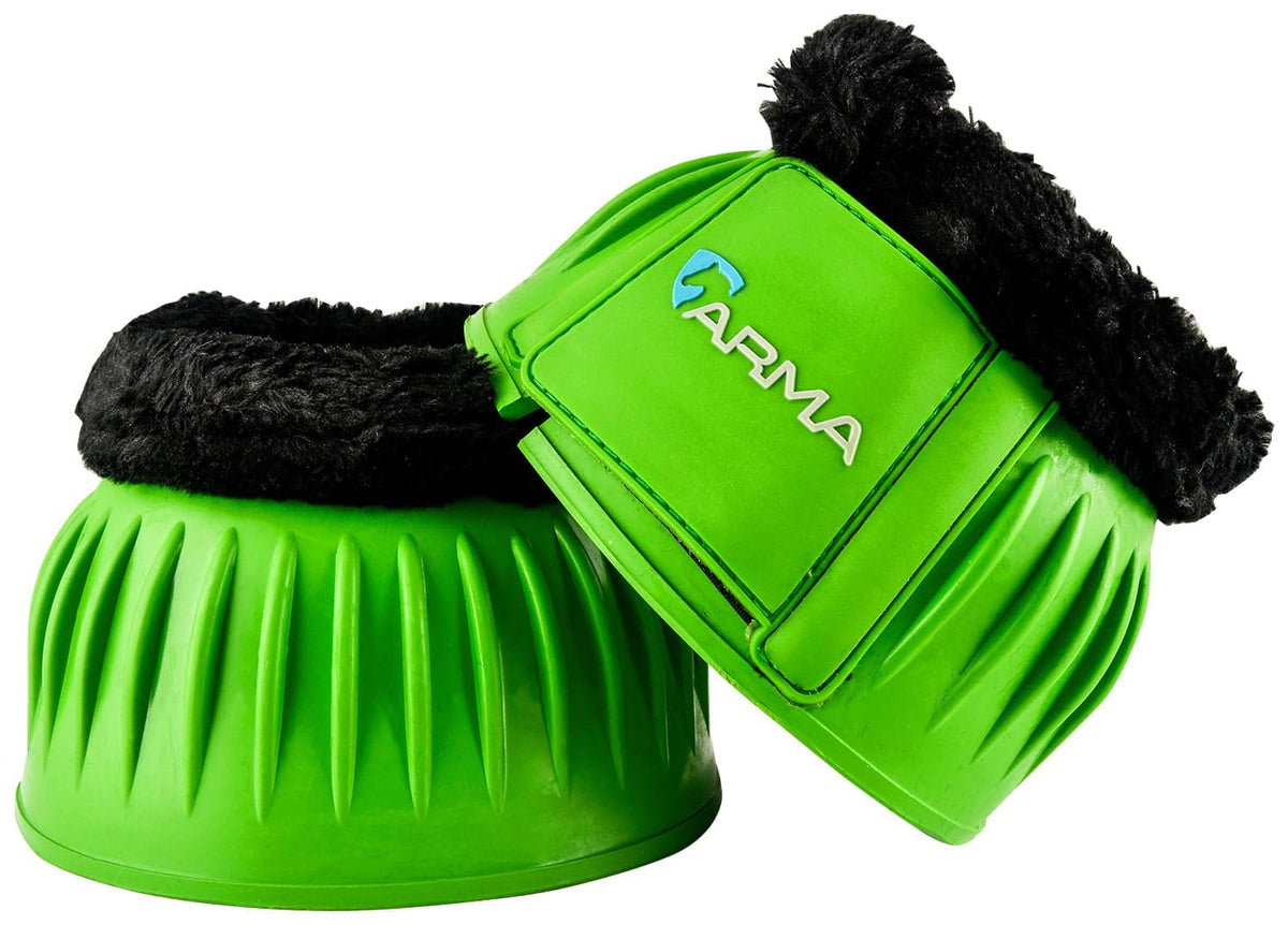 Shires Arma Fleece Trim Bell Boot (Bright Green, X-Full)