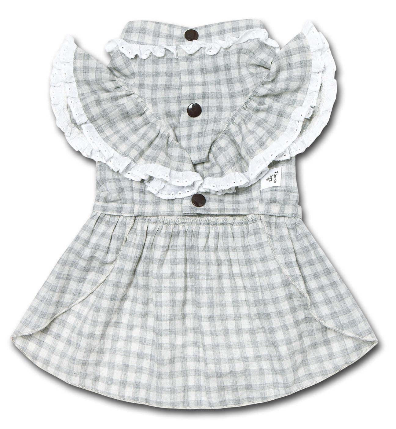 Touchdog 'I Love Poochi' Classical Fashion Plaid Dog Dress