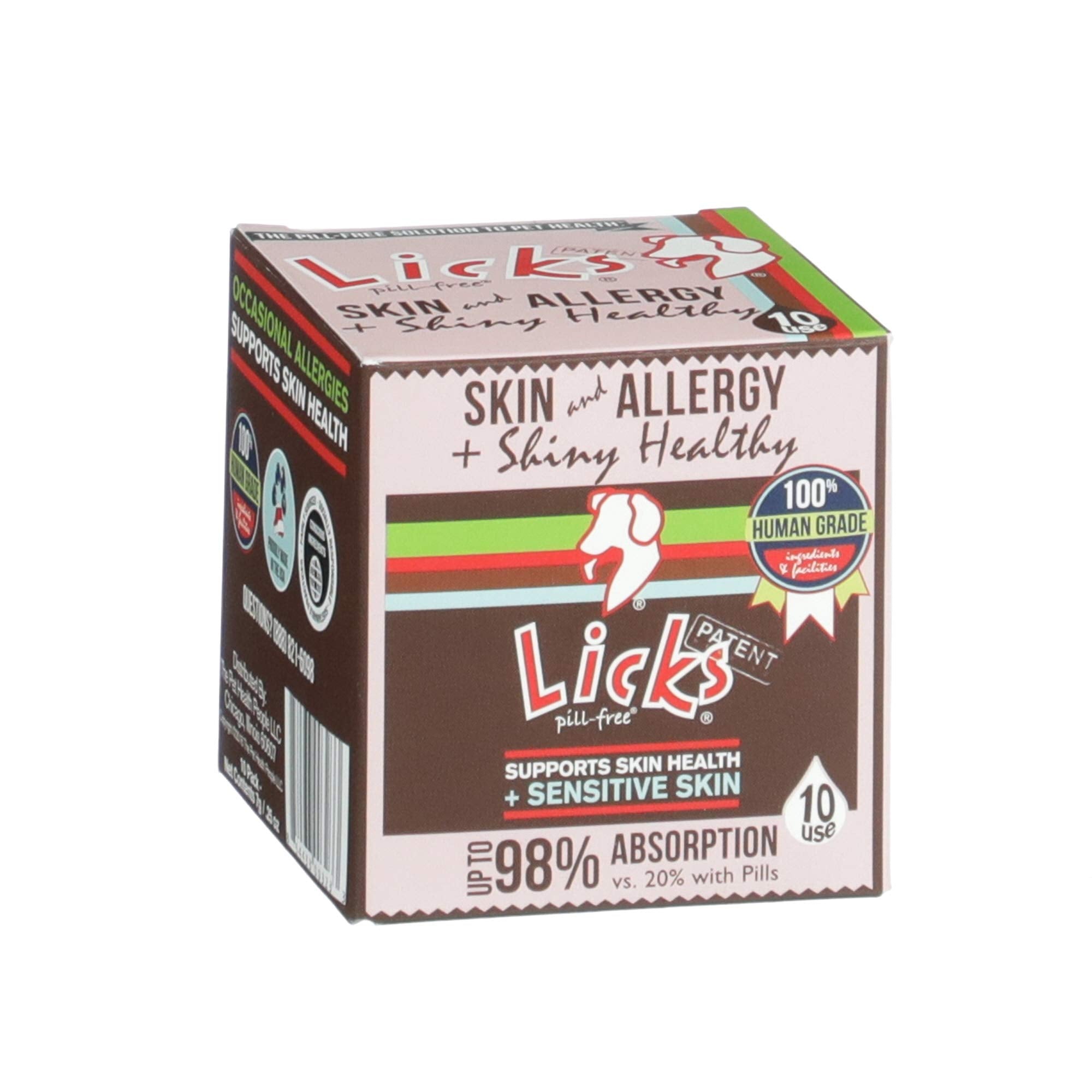 Licks Pill-Free Dog Skin & Allergy - Omega 3 Dog Allergy Relief - Vitamins & Supplements for Itch Relief - Turmeric Supplement f