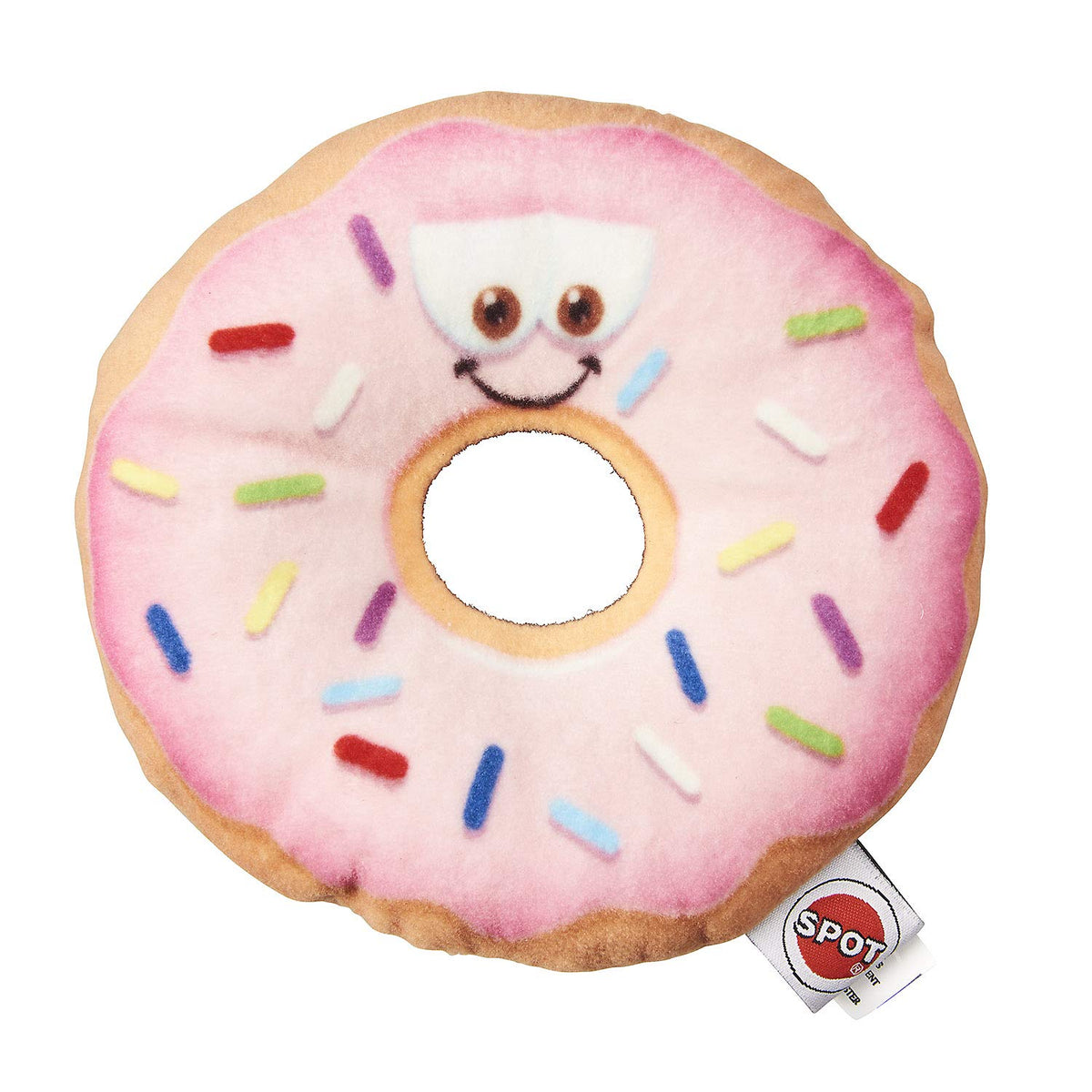 Spot Fun Food Donut 5.25' Soft Plush Dog Toy, Multi, One Size, Model: 54424