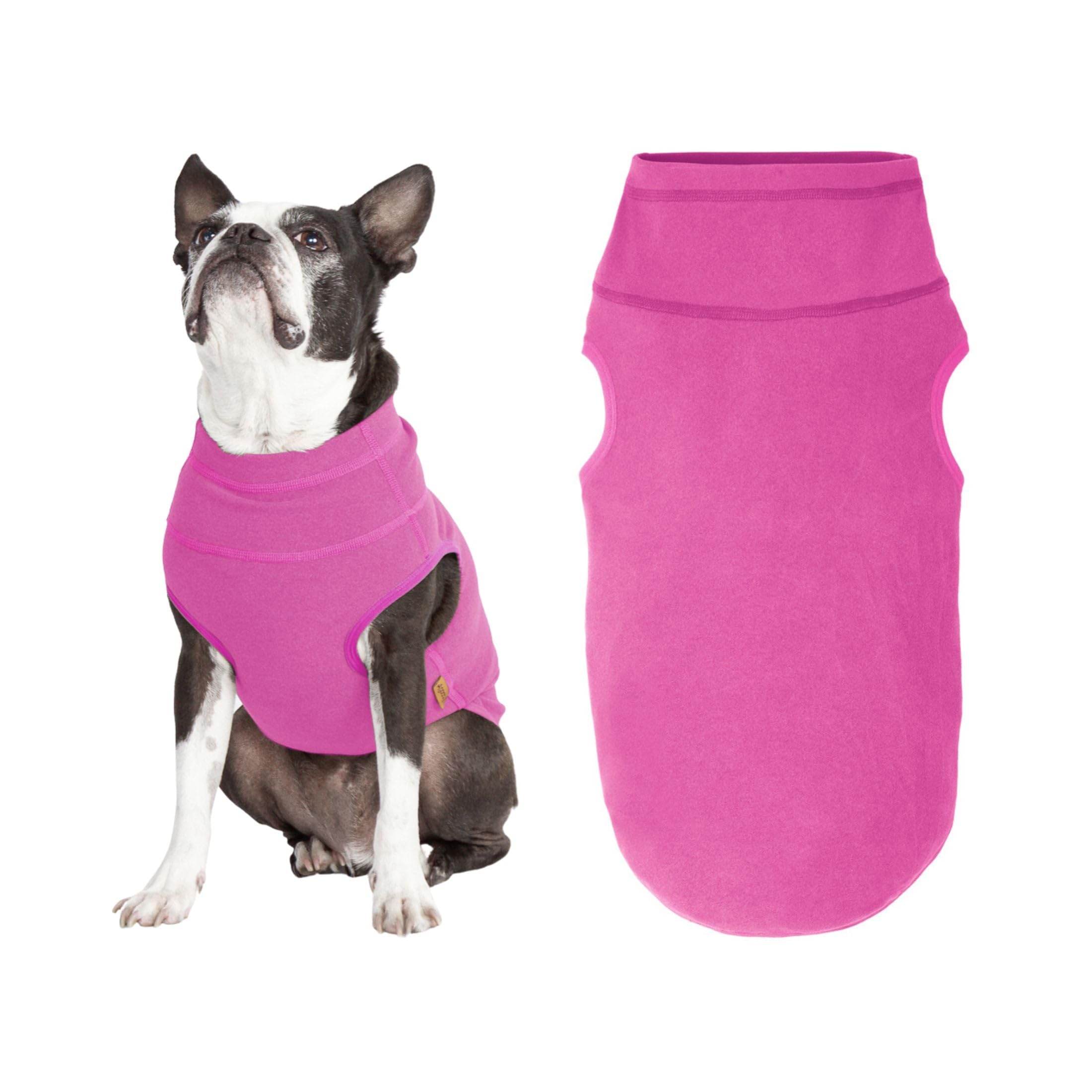 Gooby Microfiber Stretch Fleece Vest Dog Sweater - Pink, 5X-Large - Warm Pullover Jacket For Small To Large Dogs - Boy'S Clothes