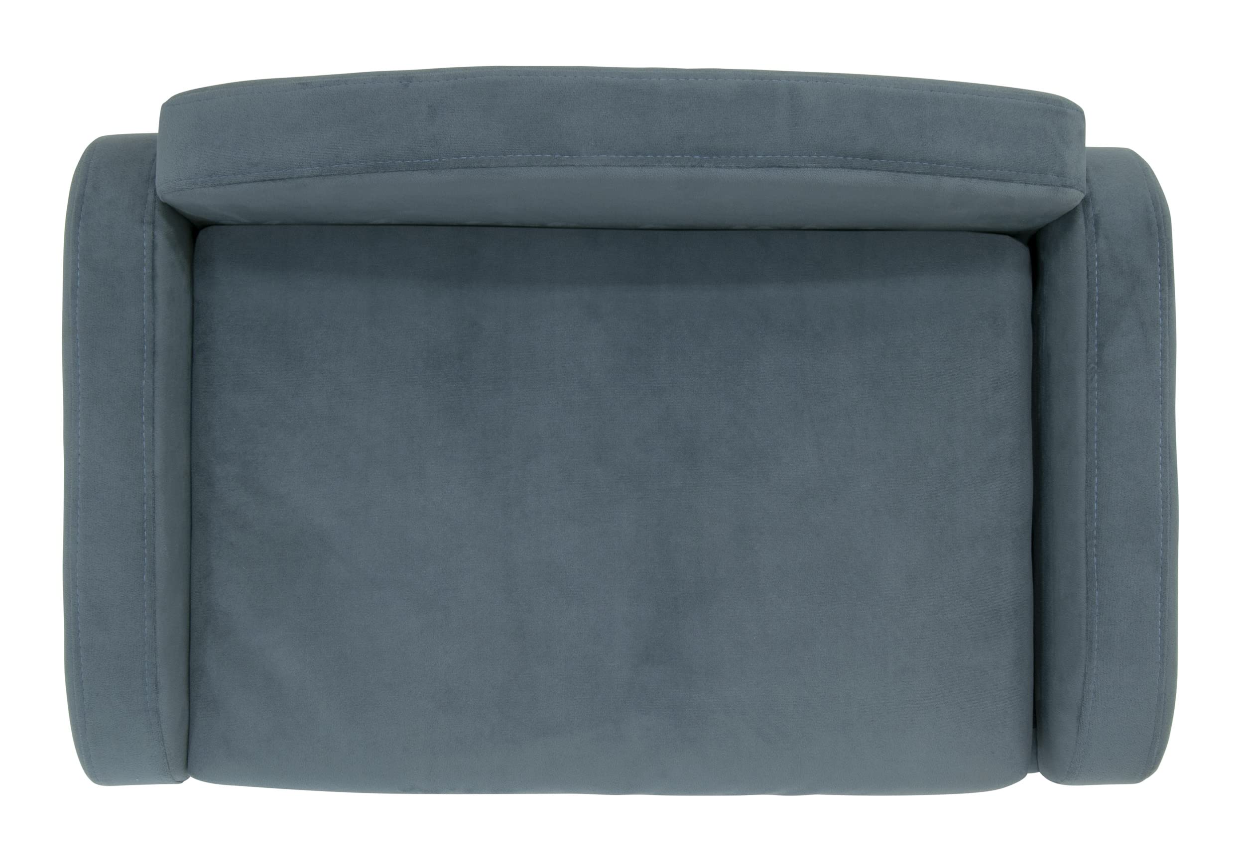 Paws & Purrs Modern Pet Sofa 31.5 Wide Low Back Lounging Bed with Removable Mattress Cover in Espresso/Cornflower