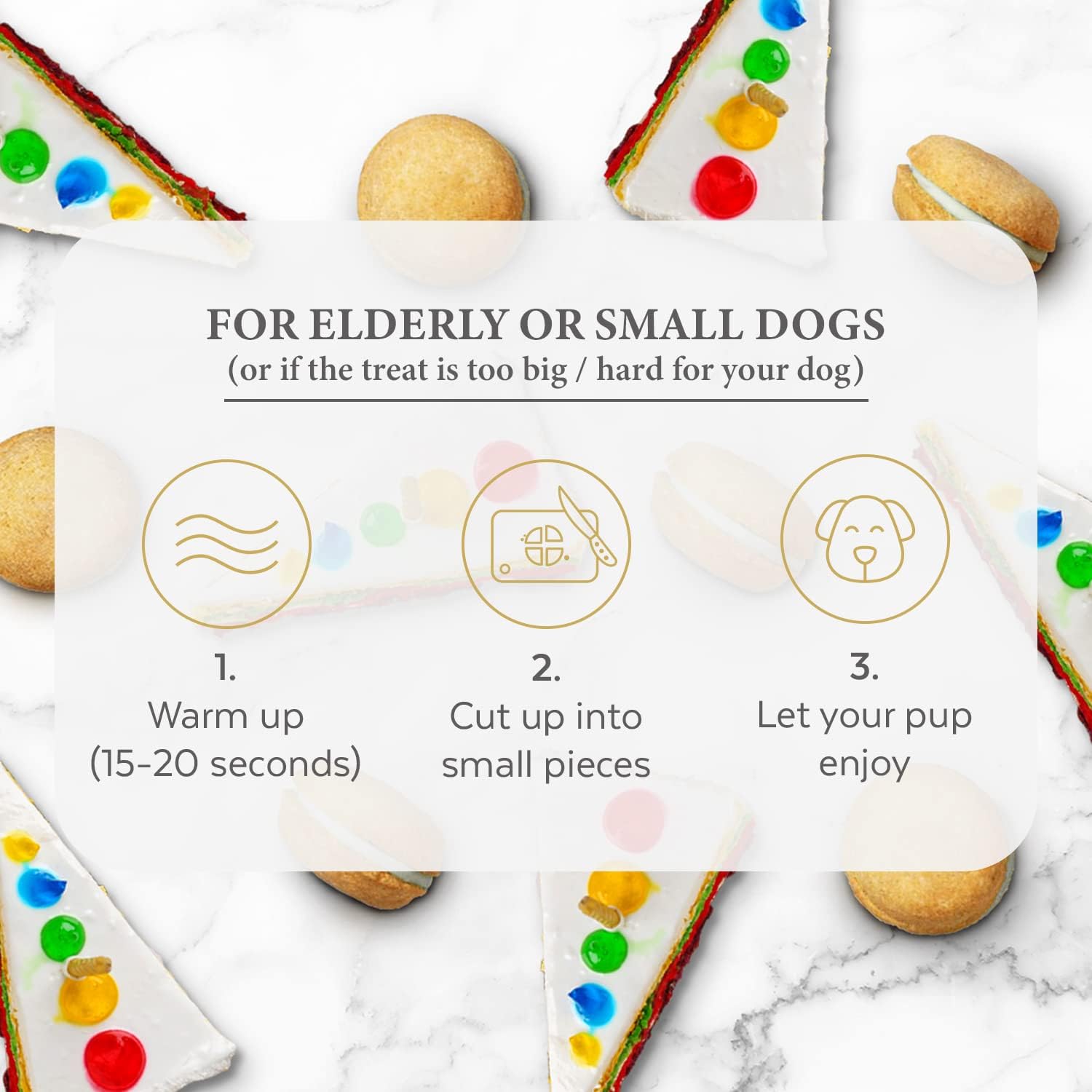 Dog Macarons - count of 6 (Dog Treats  Dog gifts)(D0102HIR0XU)