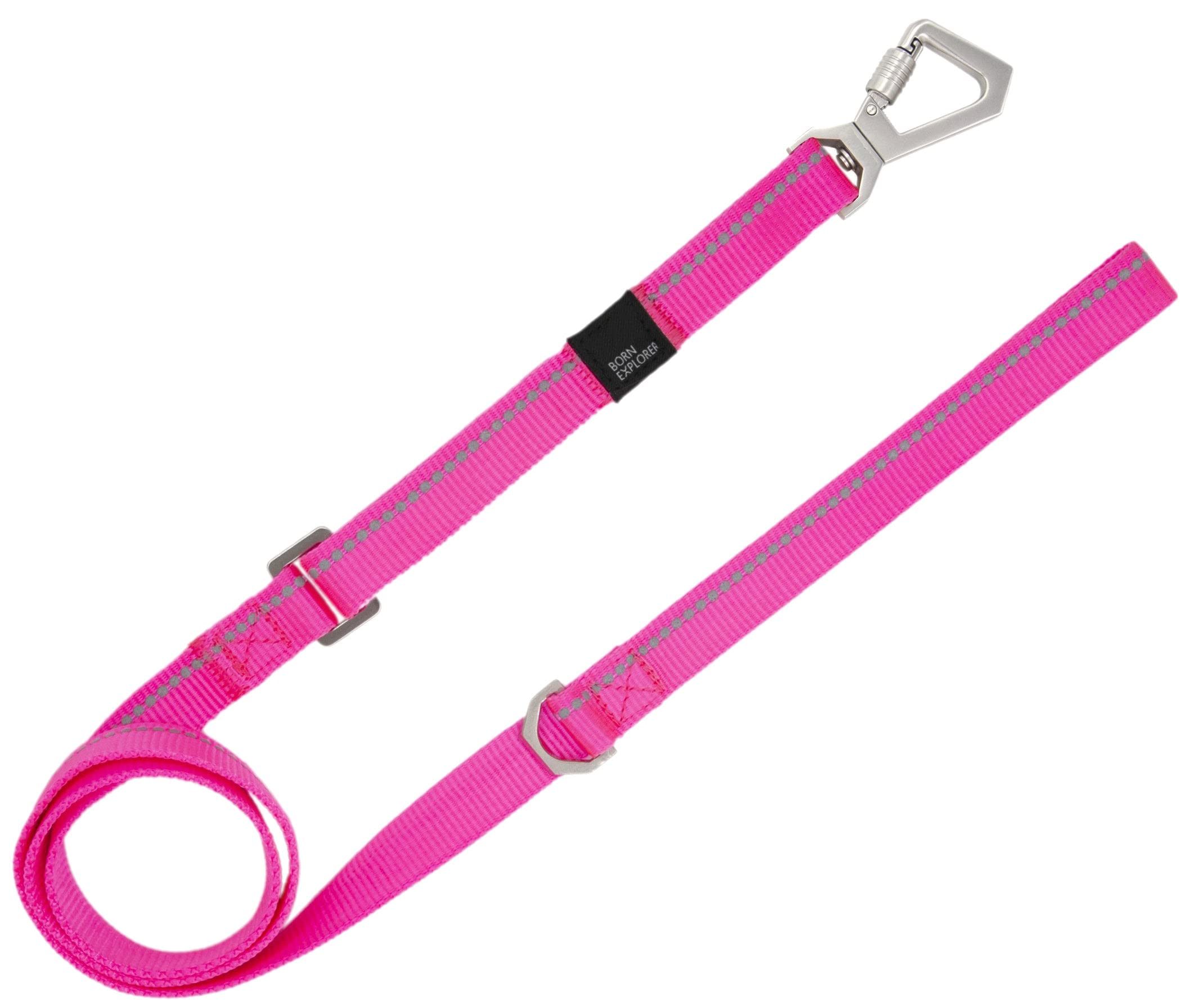Pet Life Advent Outdoor Series Reflective Training Dog Leash And Collar, Lg, Pink