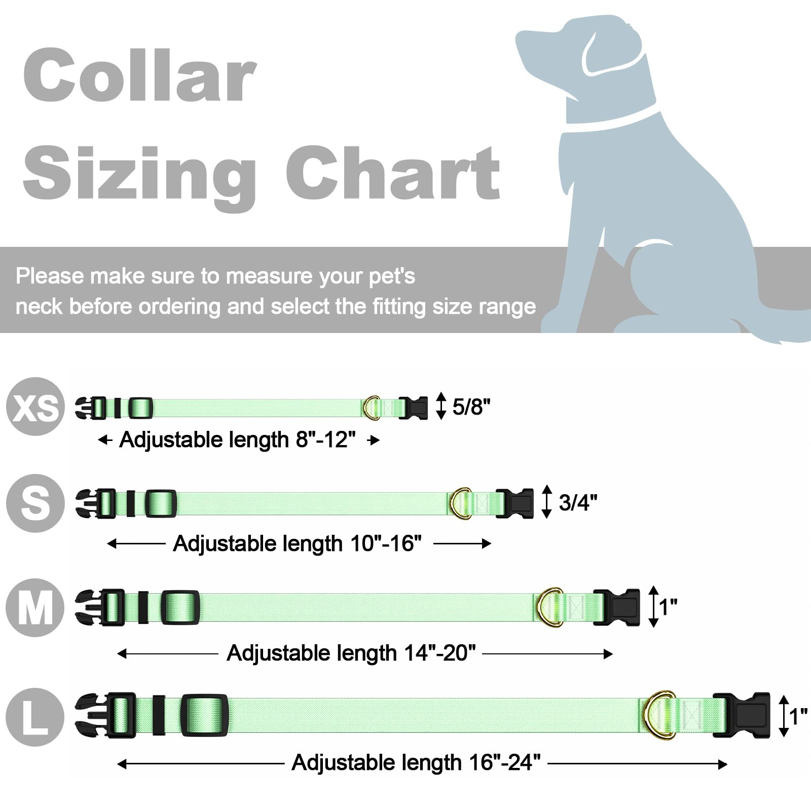 Rnivvi Dog Collar For Small Dogs, Classic Heavy Duty Adjustable Puppy Collar With Quick Release Buckle For Boy Girl & Female, Pe