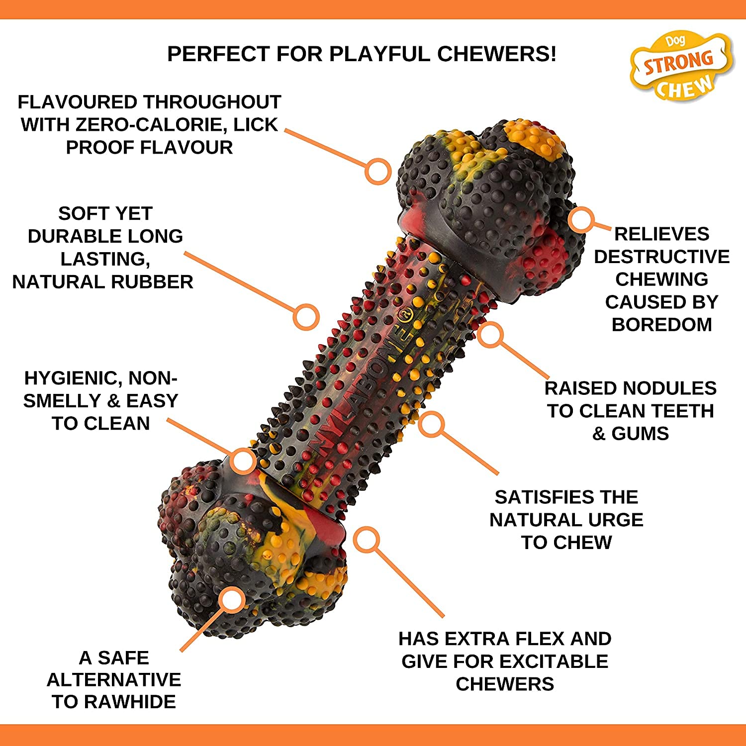 Nylabone 3 Pack Of Bacon Cheeseburger Flavor Frenzy Strong Chew Toys, Small
