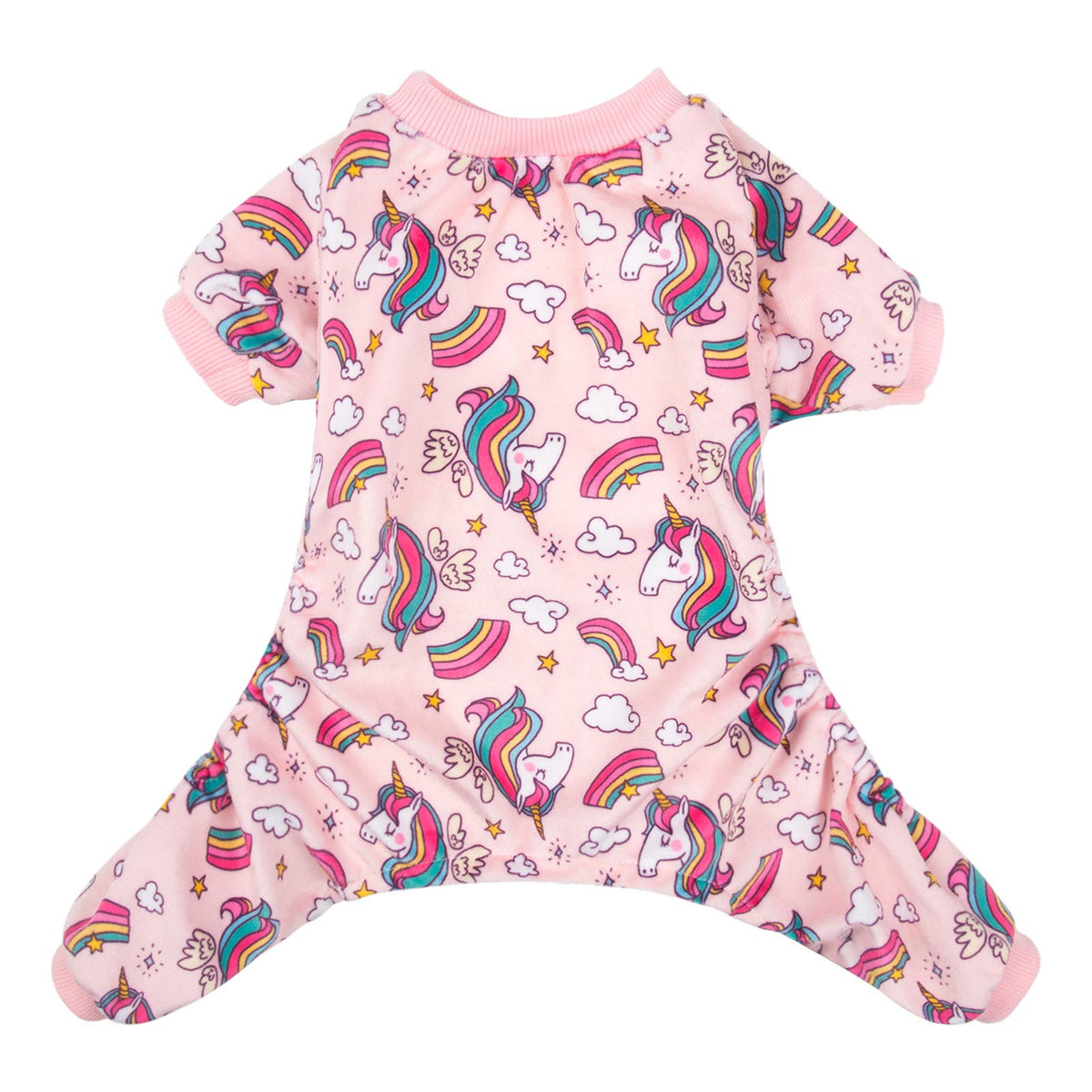 Cutebone Dog Pajamas Pink Unicorn Dog Apparel Dog Jumpsuit Pet Clothes Pajamas Puppy Clothes P67S