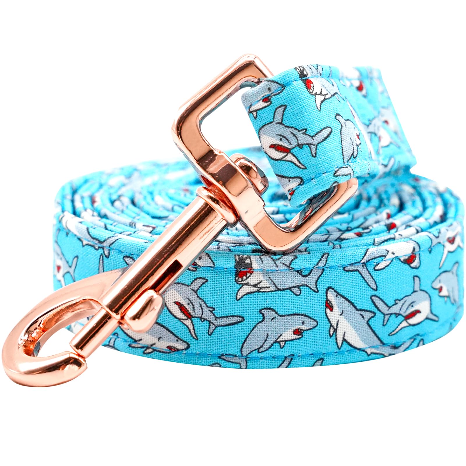Lionheart Glory Strong Dog Leash Shark Durable Blue Dog Leashes With Comfortable Soft Handle For Small Medium And Large Dogs