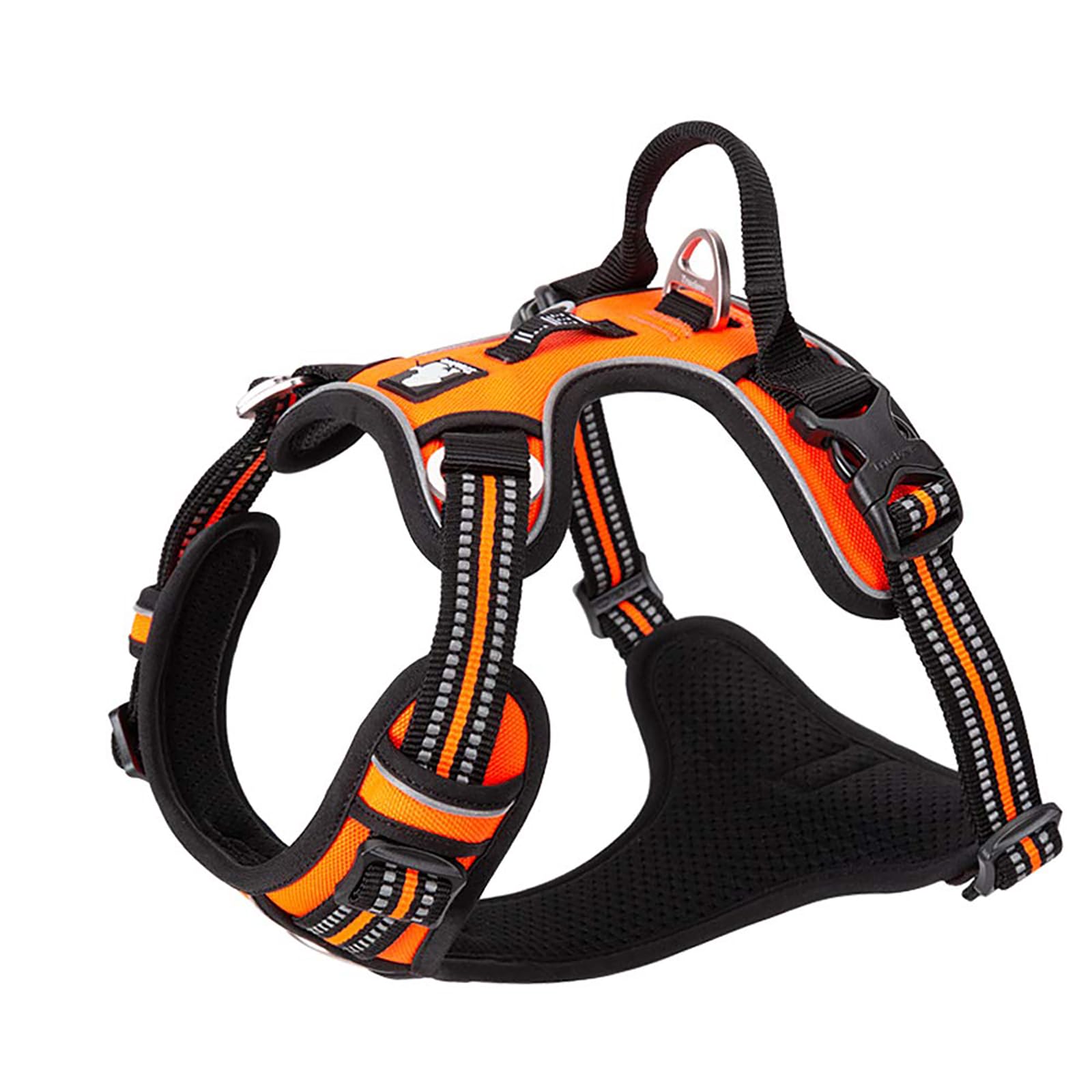 Truelove Dog Harness No Pull Nylon Reflective Pet Harness Adjustable Comfortable Control Step-In Brilliant Colors Tlh56512 Orang