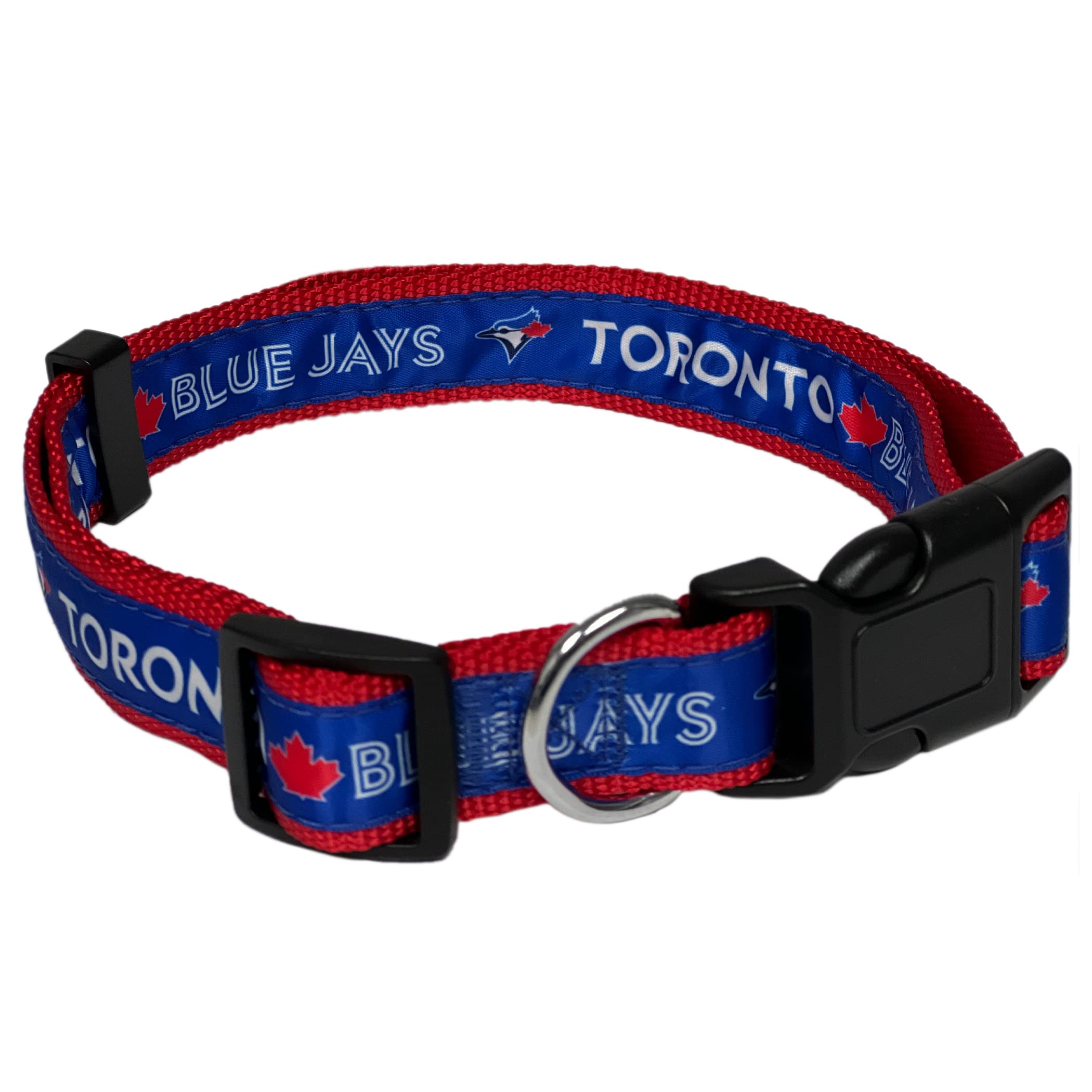 Mlb Pet Collar Toronto Blue Jays Dog Collar, Medium. Baseball Team Collar For Dogs & Cats. A Shiny & Colorful Dog & Cat Collar Licensed By The Mlb