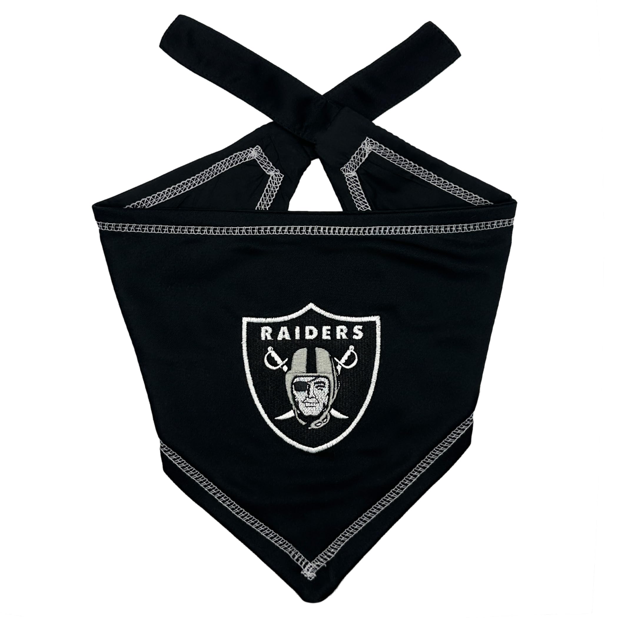 Pets First Nfl Las Vegas Raiders Tie Bandana, Small/Medium. Dog Bandana Scarf Bib For Pet Cat Dog. The Ultimate Game-Day, Party 