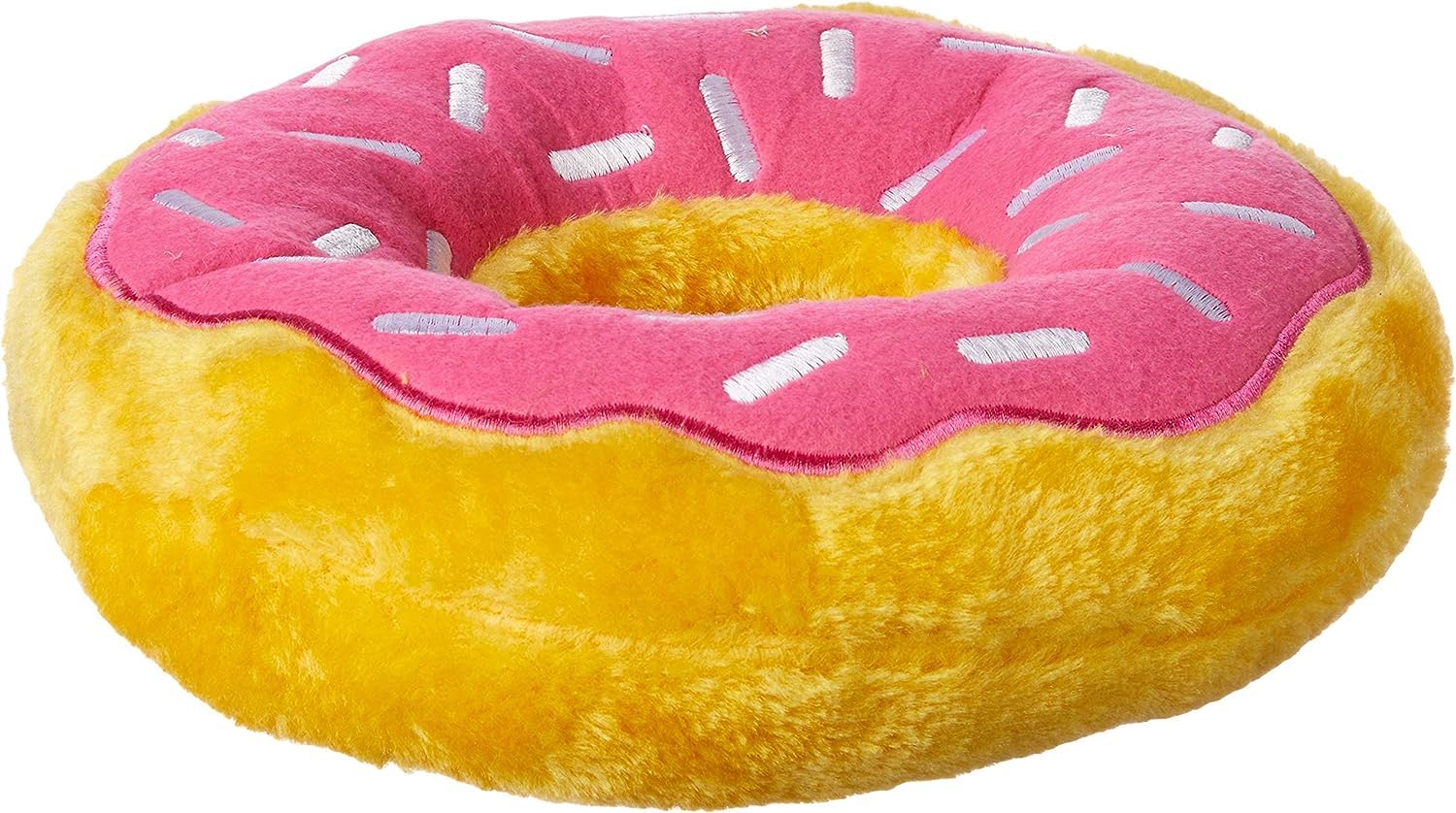 Zippypaws - Jumbo Donutz - Strawberry - Interactive Pet Donut Toys For Dogs With Embroidered Sprinkles, Soft, No Stuffing, Durab