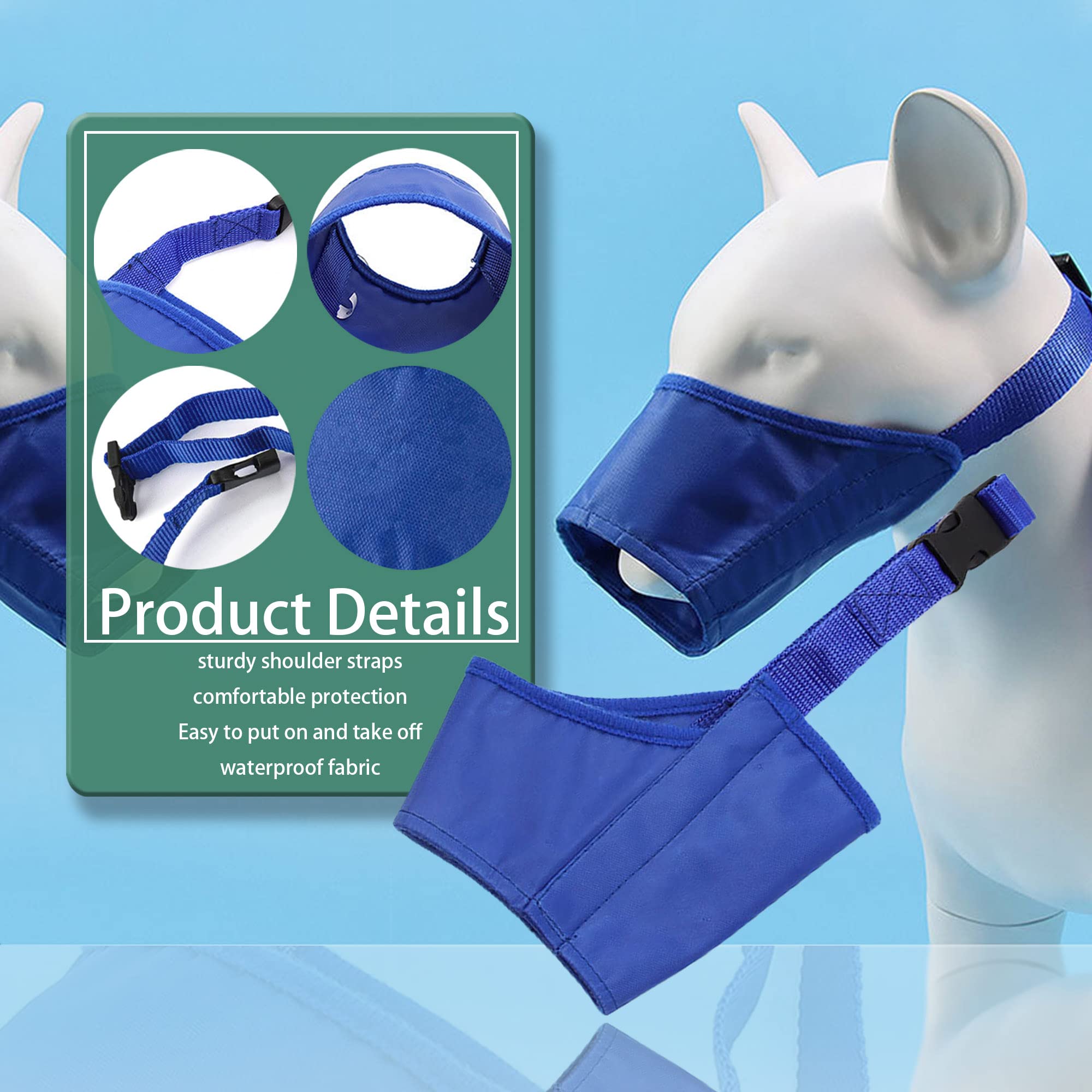 Parts Express Dog Muzzle, Soft Anti-Biting Barking Chewing Muzzle, Breathable Waterproof Adjustable Muzzle For Small Medium,Larg