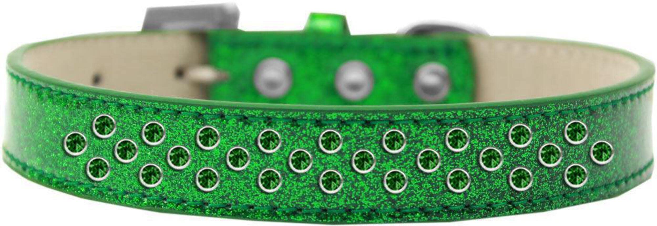 Dog, Puppy & Pet Ice Cream Collar, Emerald Green Crystal Rimsets Sprinkles Emerald Green 12