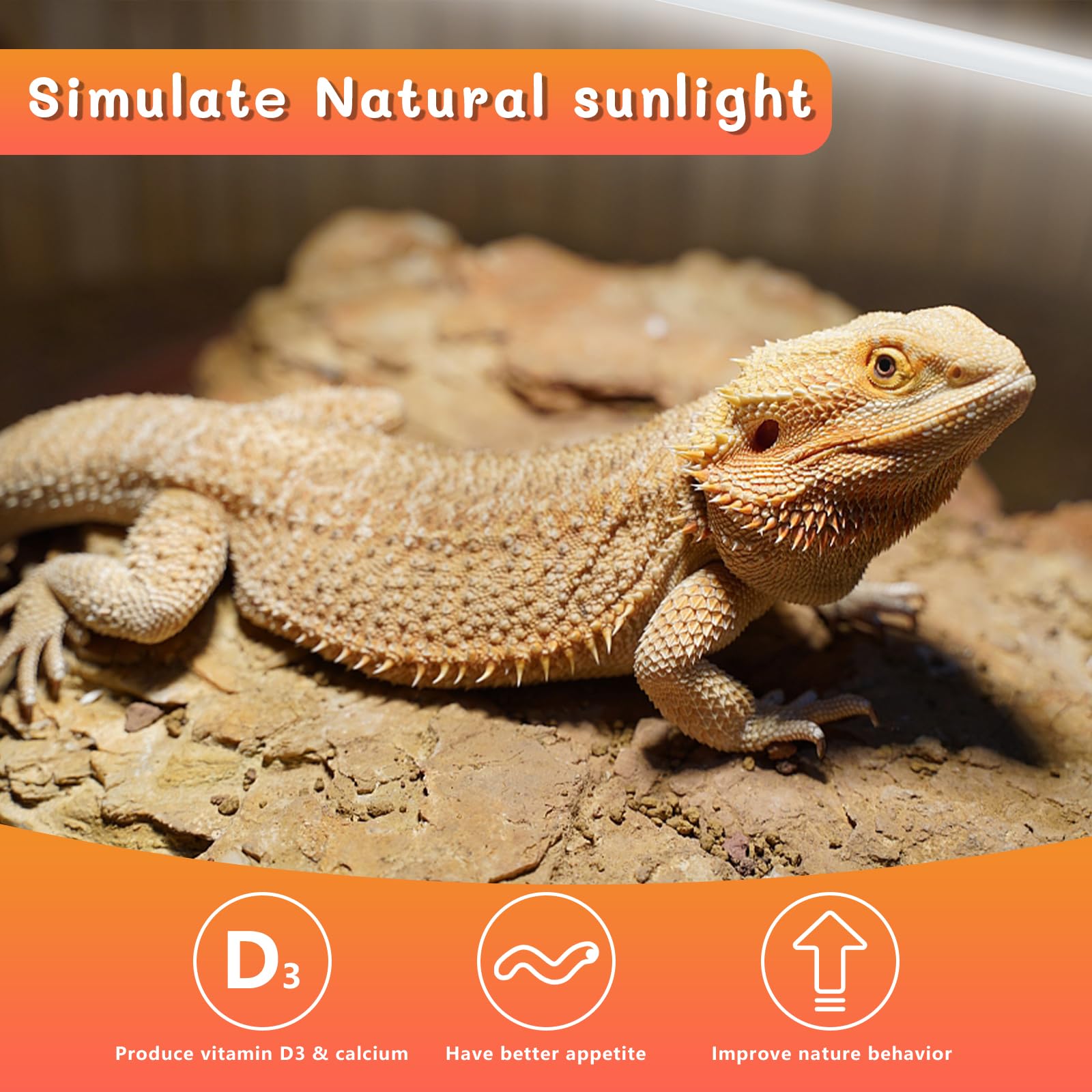 Repti Home T5 Uvb Reptile Light 24W 10.0,Uva Uvb Light Bulb For Reptiles,2 Pack Reptile Uvb Lamp Tube For Bearded Dragon