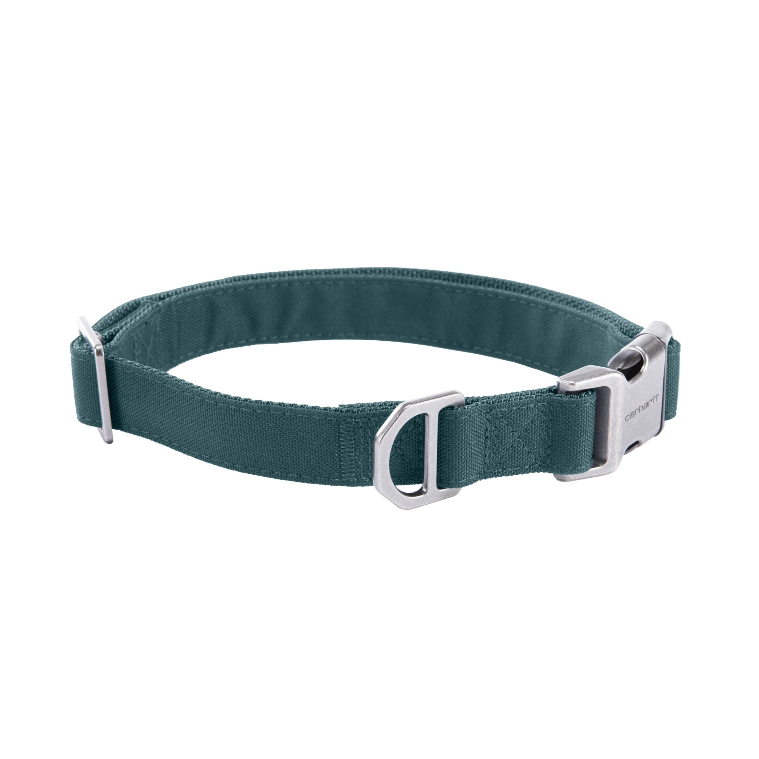 Carhartt Field Dog Collar, Fully Adjustable, Durable 600-Denier Fabric W/Reflective Wordmark for Visibility, Greenstone, Medium