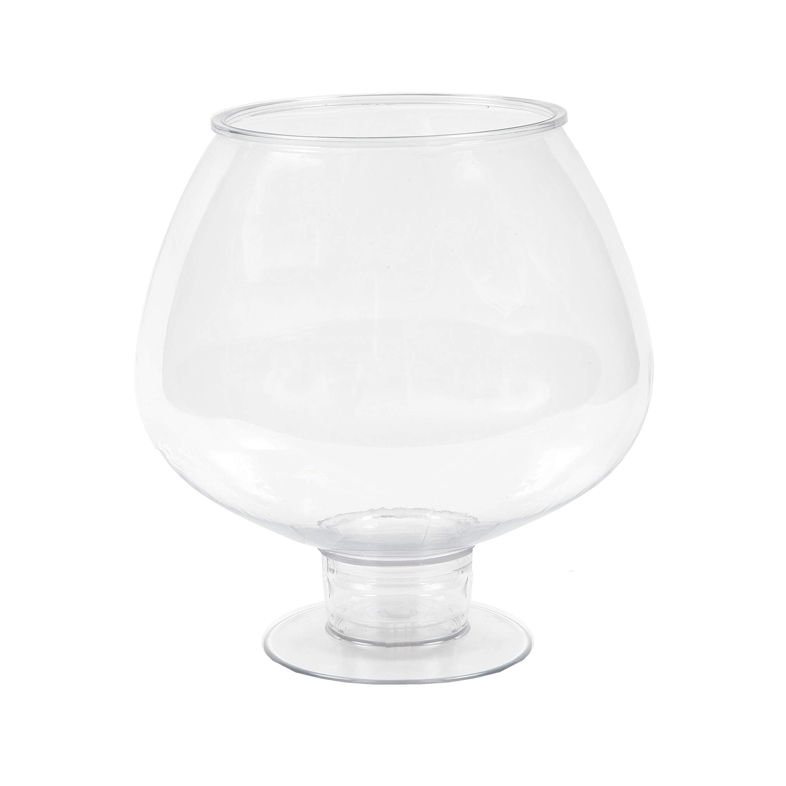 Koller Products 1.7 Gallon Fish Bowl - Impact-Resistant Plastic, Bettatank, Clear