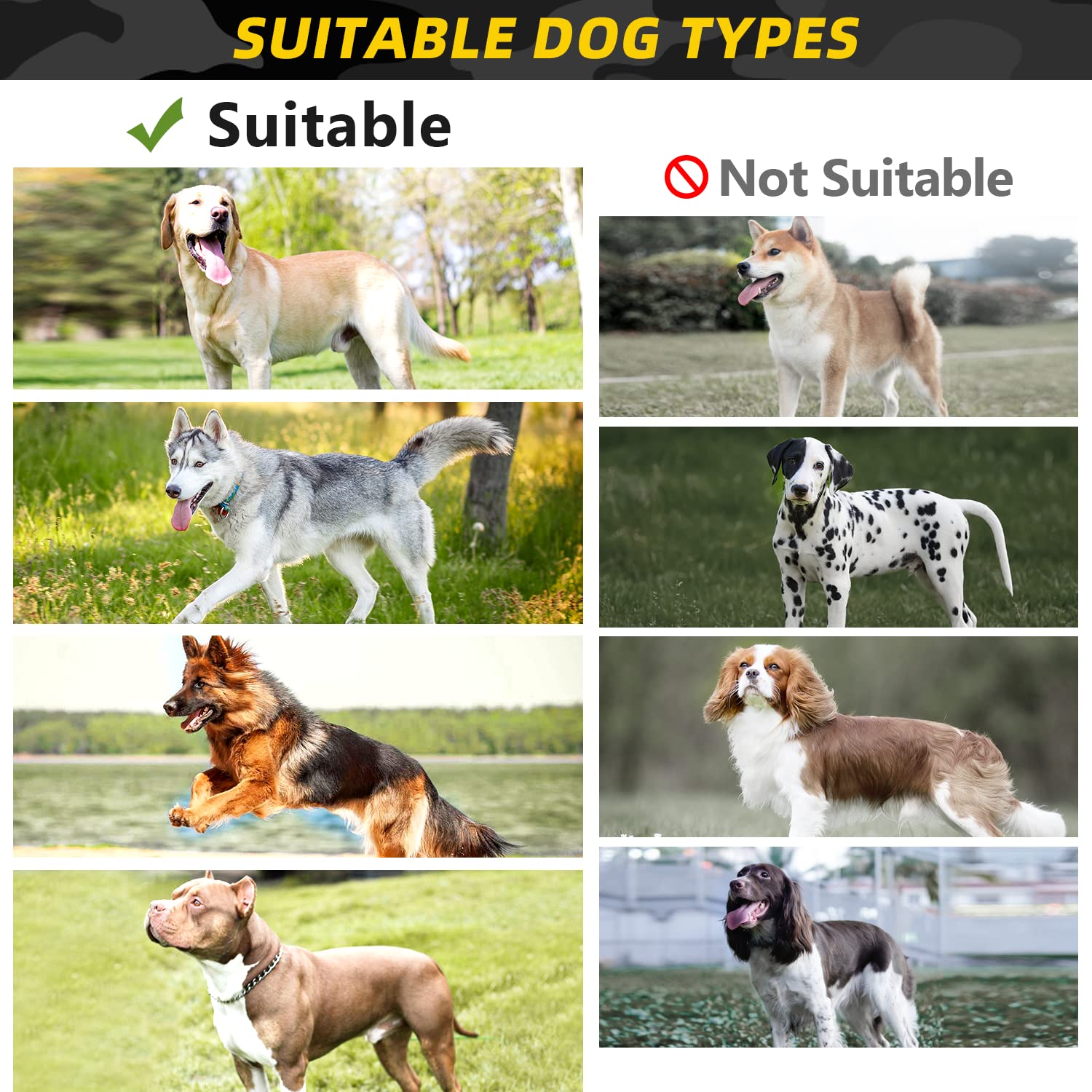 Wingoin Black Tactical Dog Harness For Large Dogs No Pull Adjustable Pet Harness With Handle Reflective K9 Military Service Dog Vest For Walking Hiking Training (L)