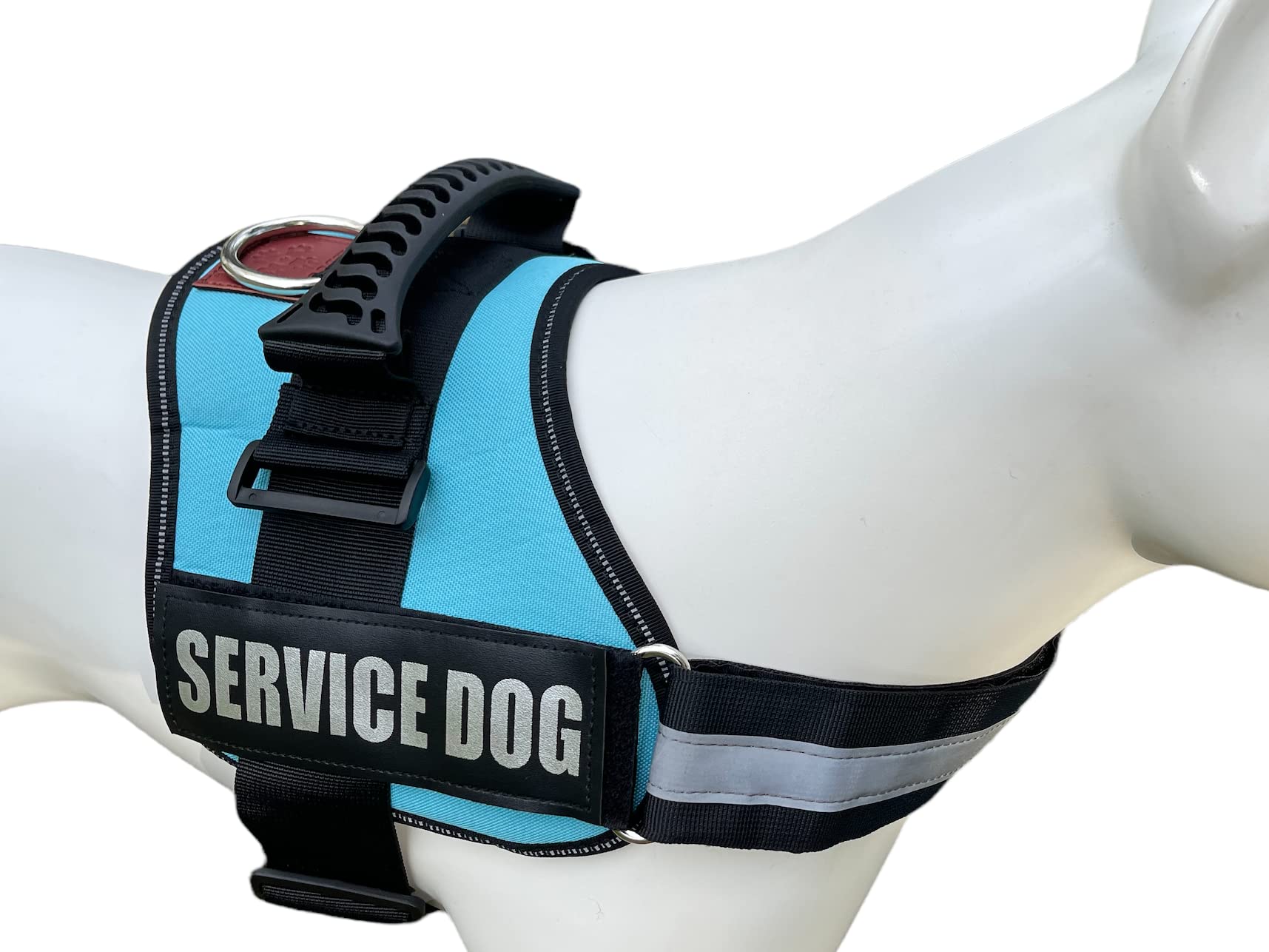 Albcorp Service Dog Vest Harness - Reflective - Woven Polyester & Nylon, Comfy Mesh Padding, Extra Small, Blue